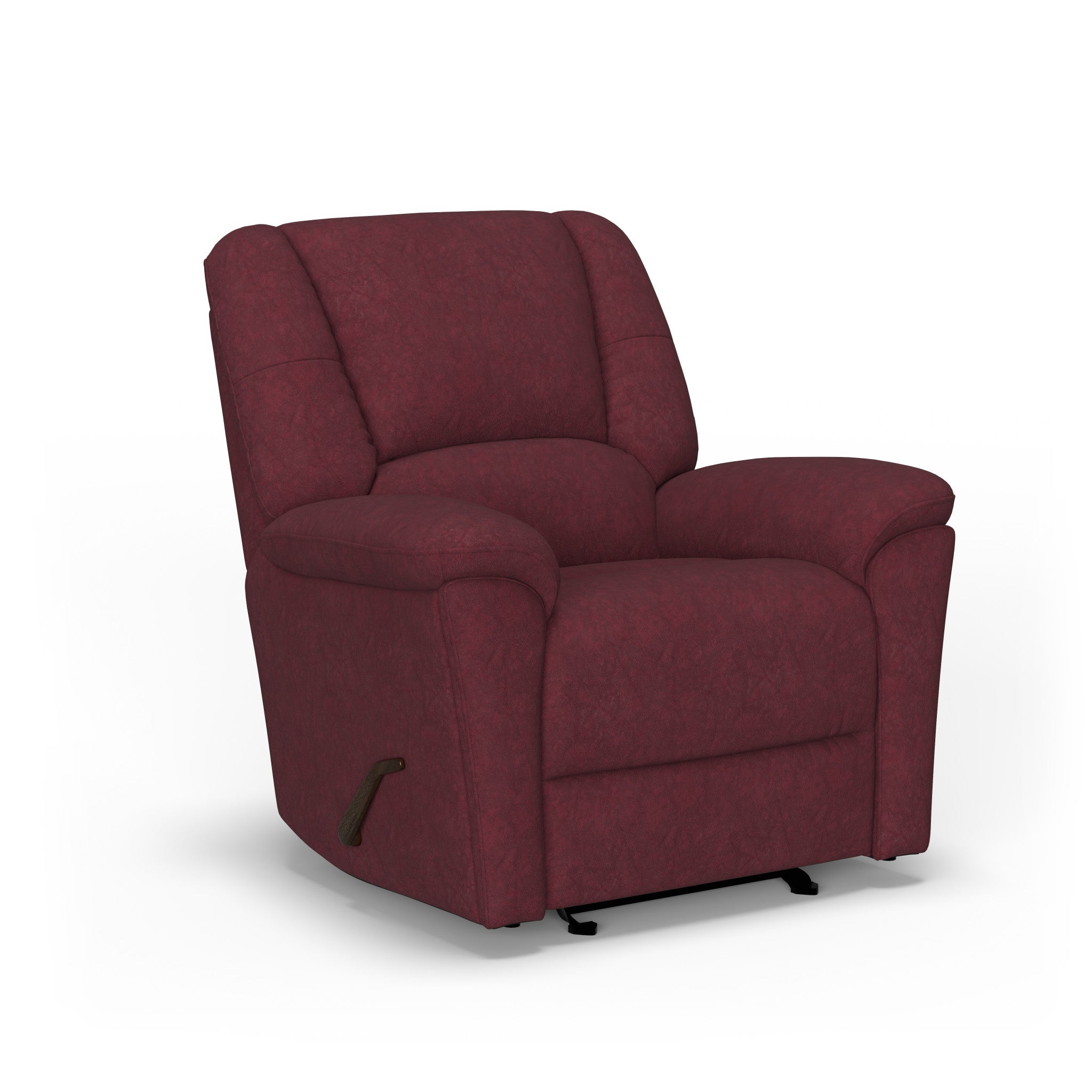 Plush Leather Gliding Recliner