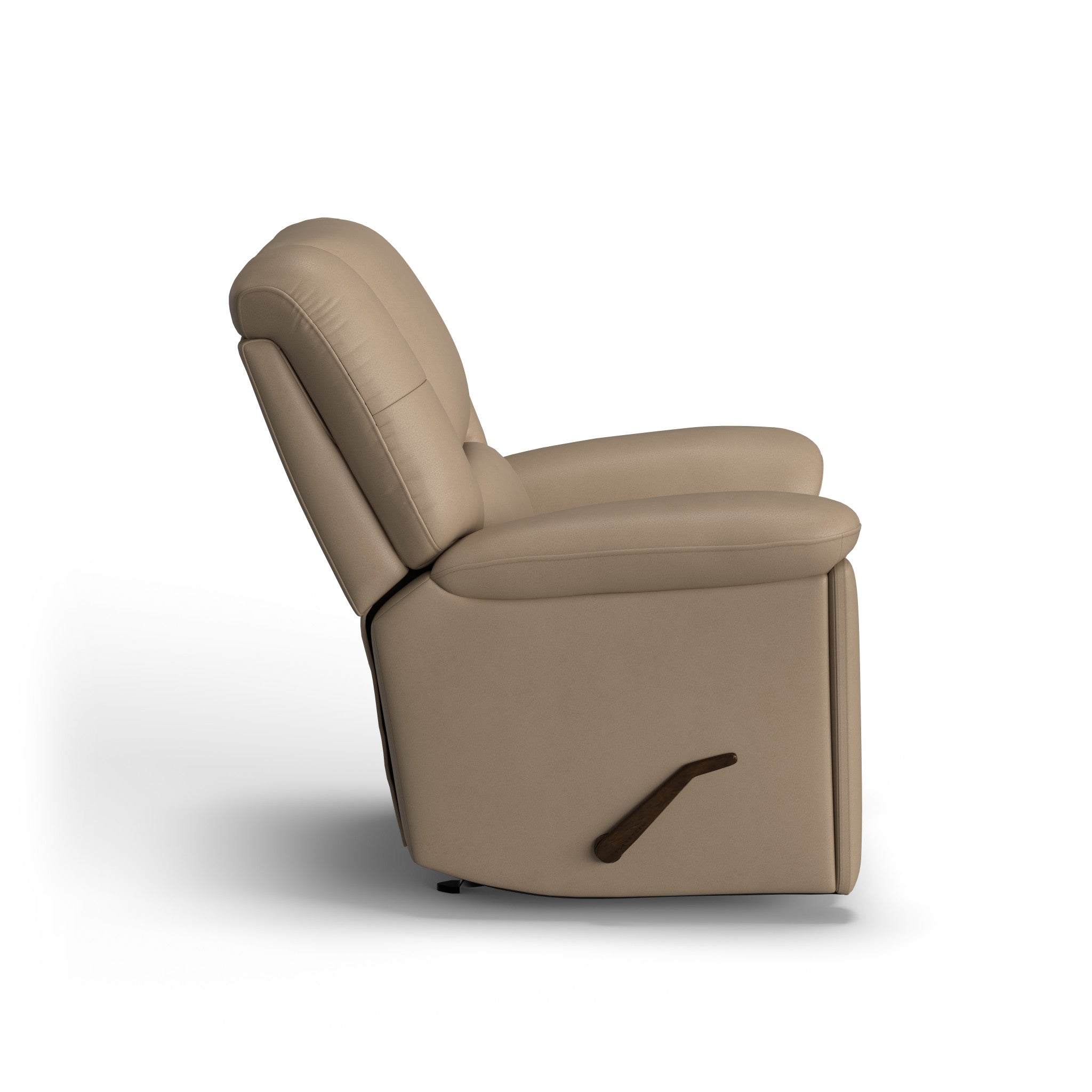 Plush Leather Gliding Recliner