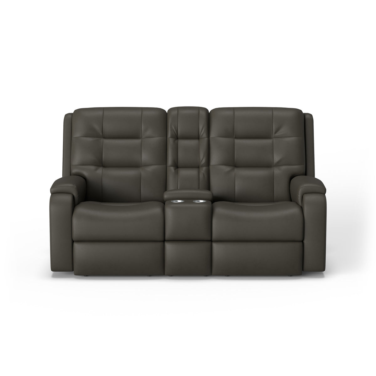 Arlo Leather Power Reclining Loveseat with Console