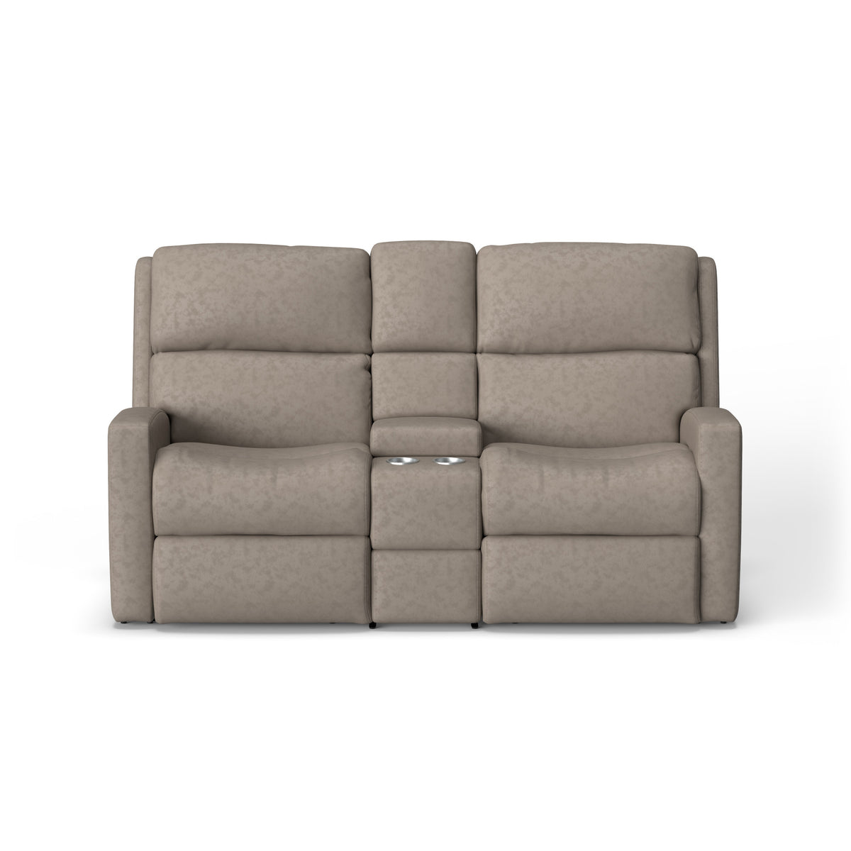 Catalina Leather Power Reclining Loveseat with Console & Power Headrests