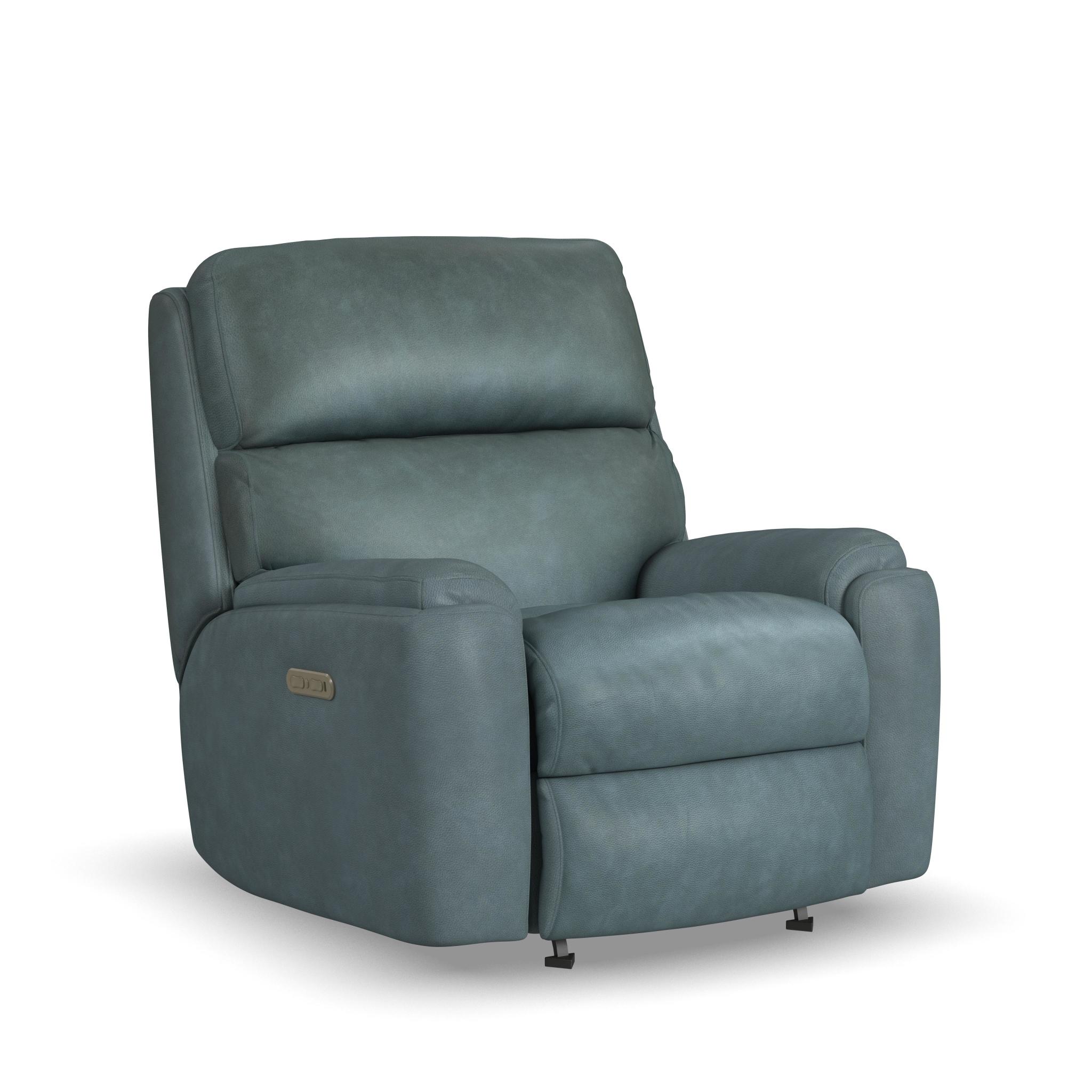 ラッセン　リープオブフェイス(S)ROC Rio Leather Power Rocking Recliner with Power Headrest