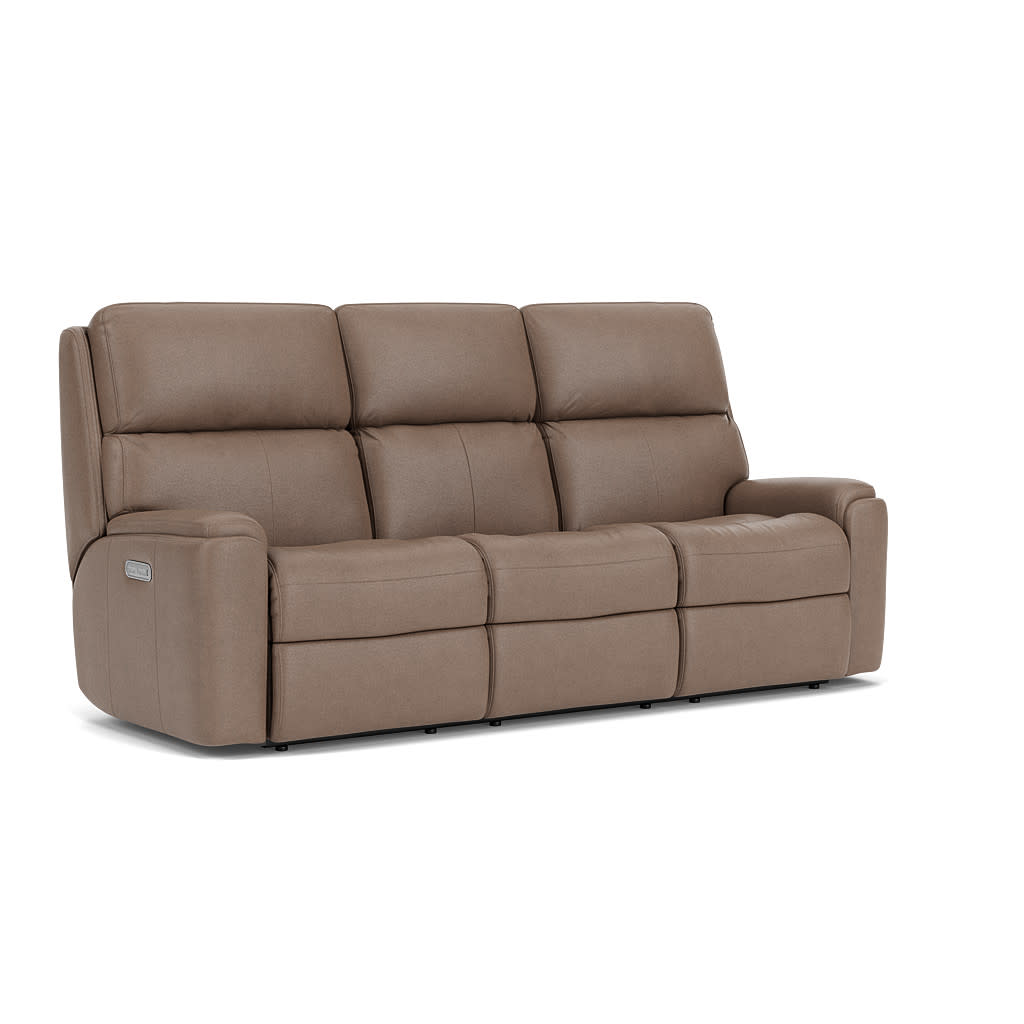 Rio Leather Power Reclining Sofa with Power Headrests