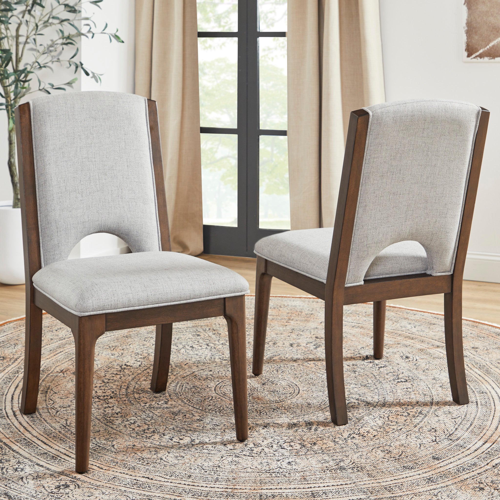 Athens Pair of Upholstered Dining Chairs