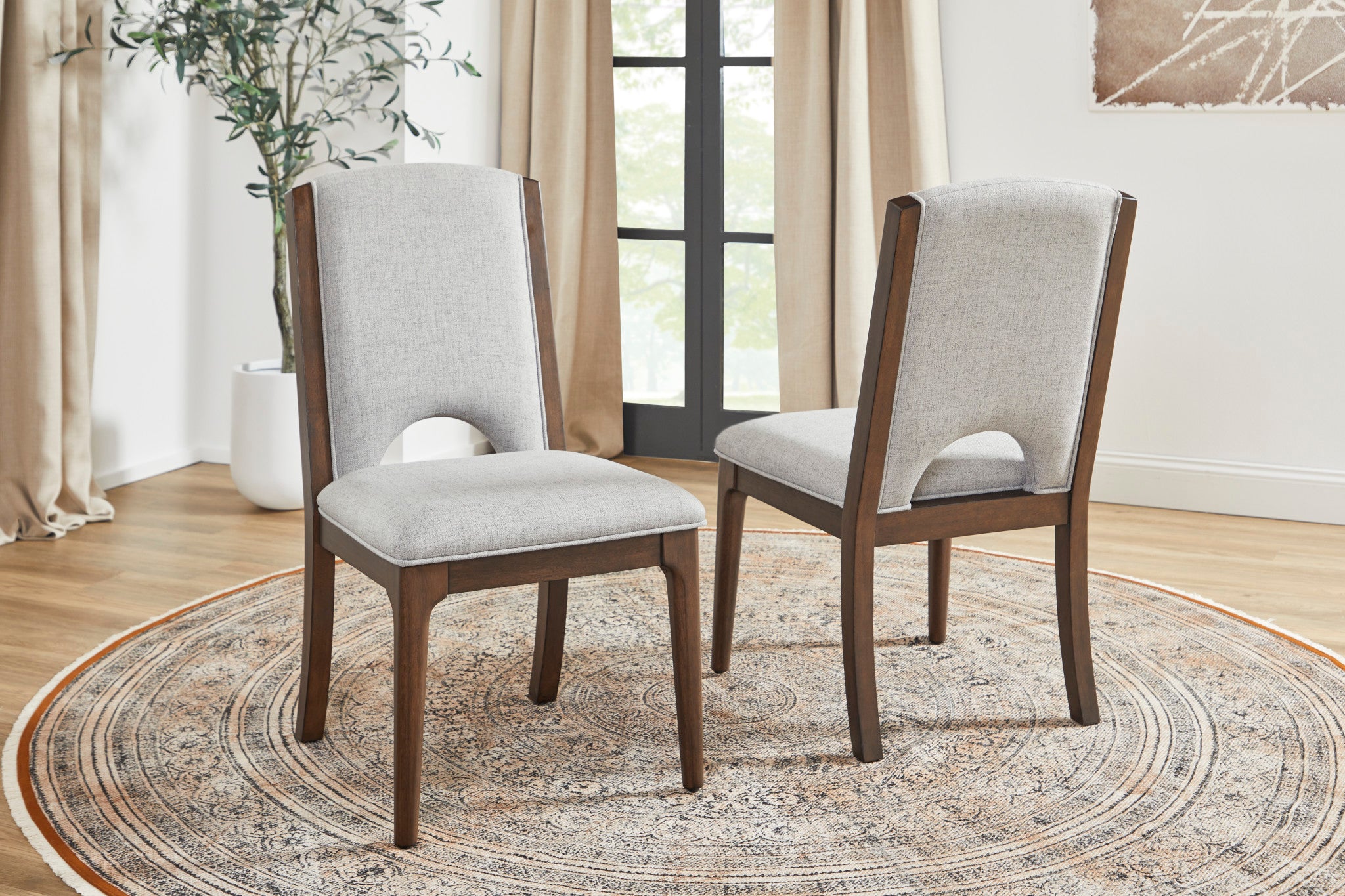Athens Pair of Upholstered Dining Chairs
