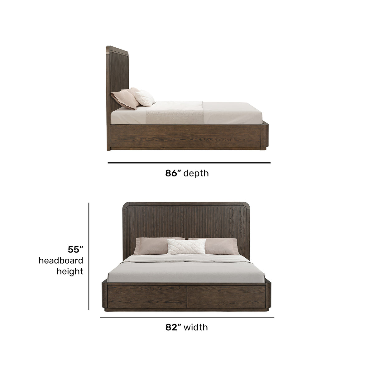 Athens King Panel Storage Bed