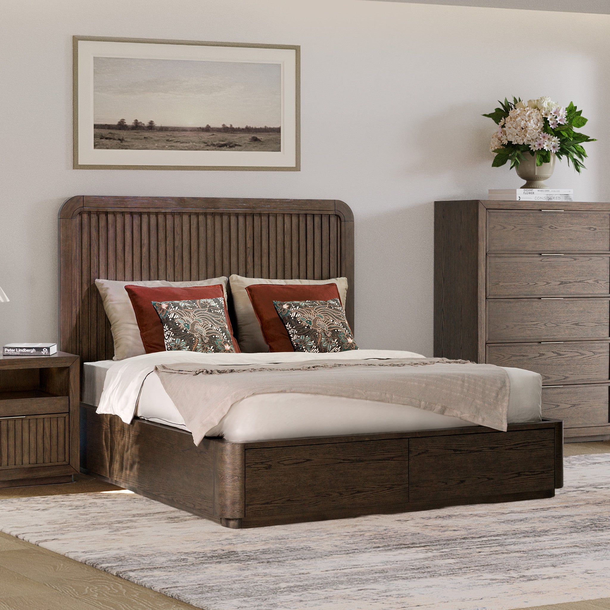 Athens Queen Panel Storage Bed