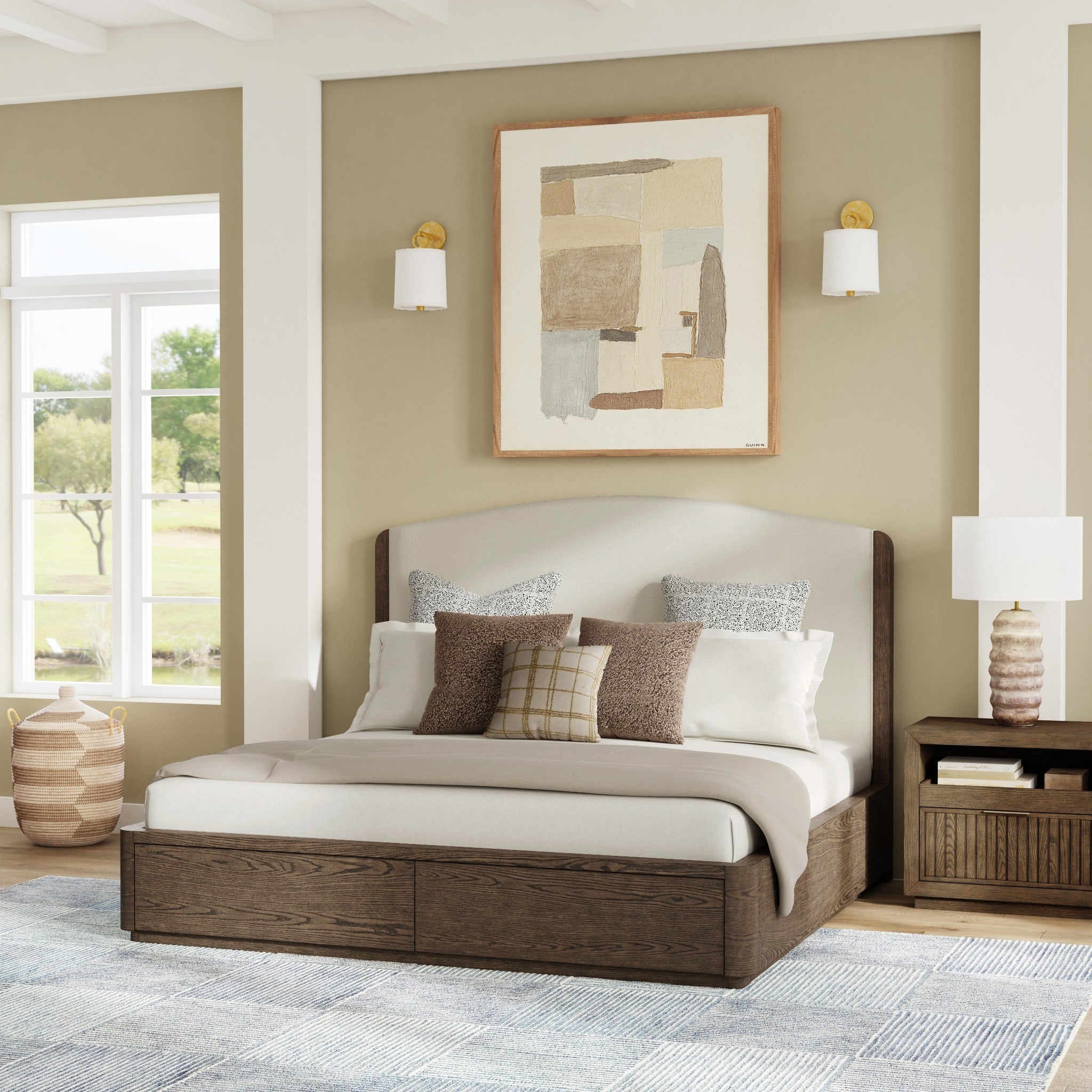 Athens King Upholstered Storage Bed