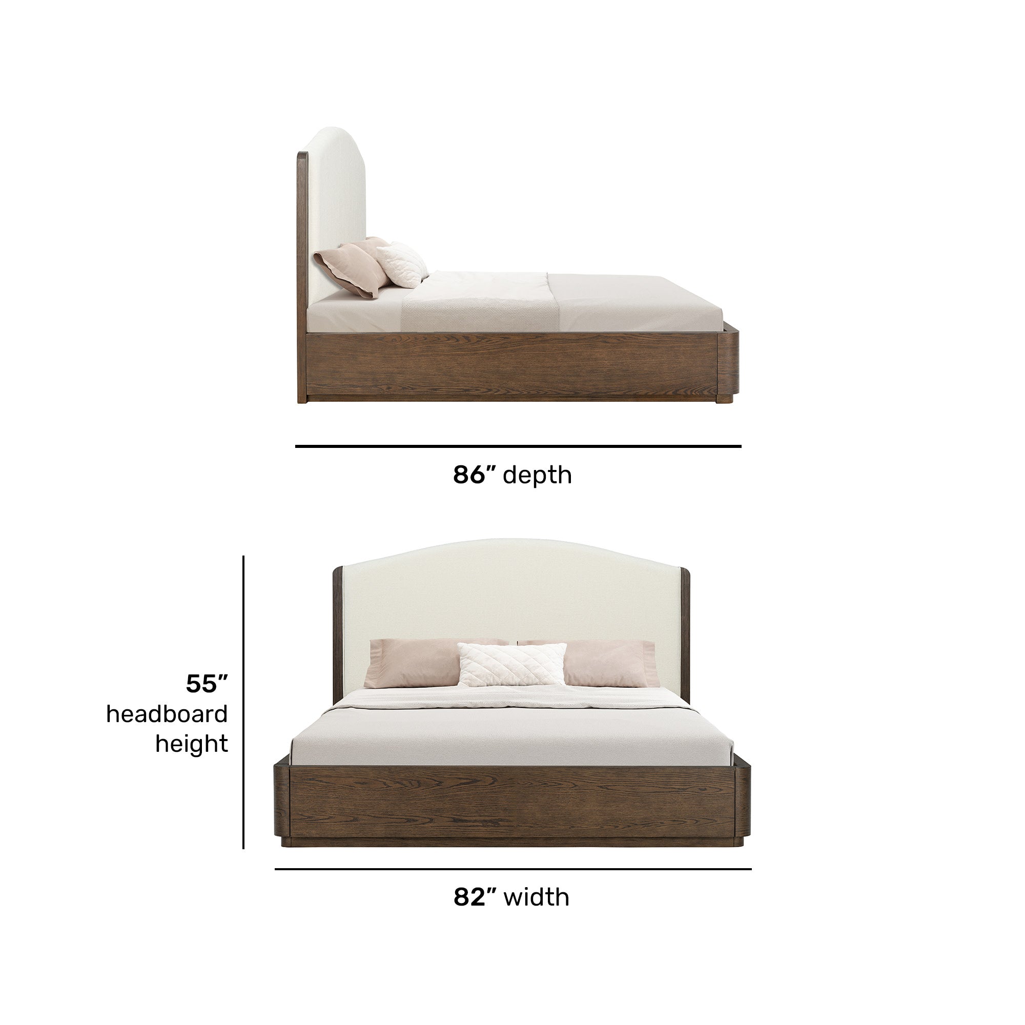 Athens King Upholstered Bed