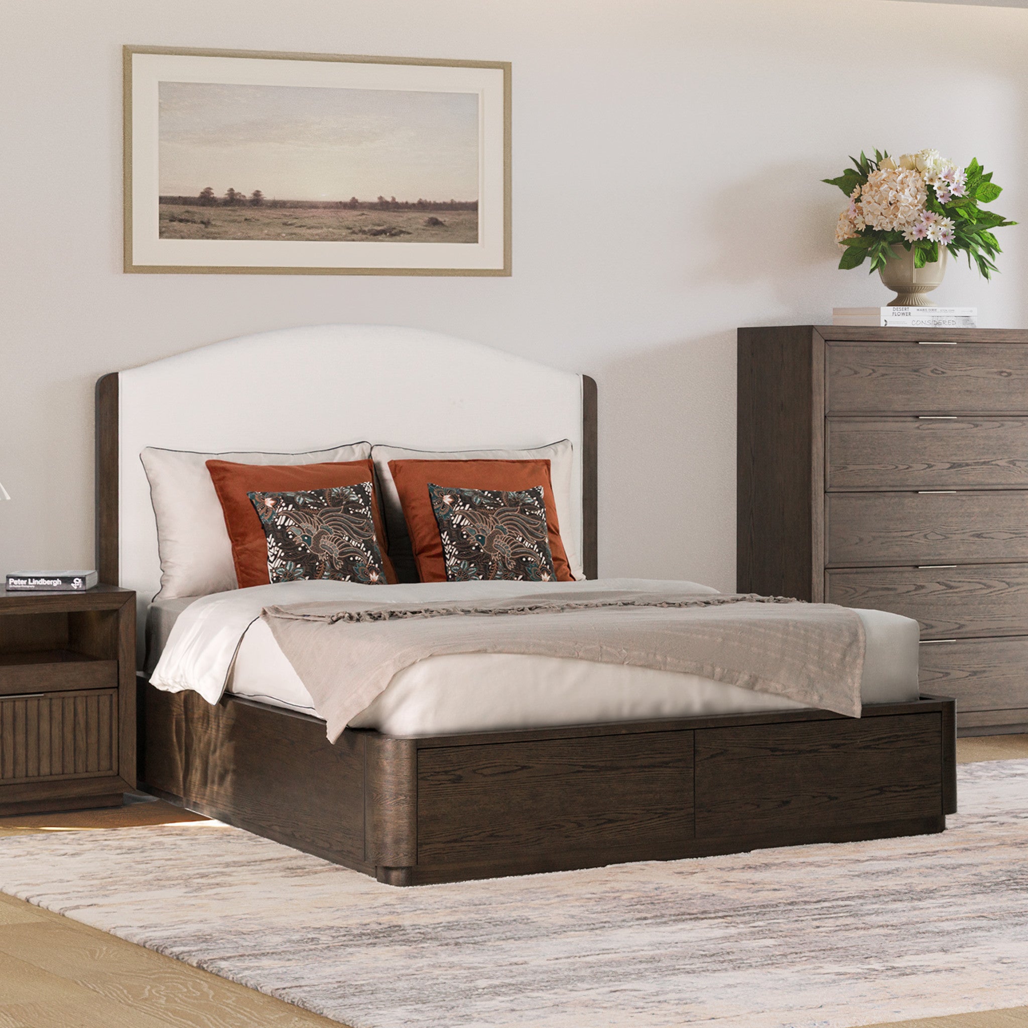 Athens Queen Upholstered Storage Bed