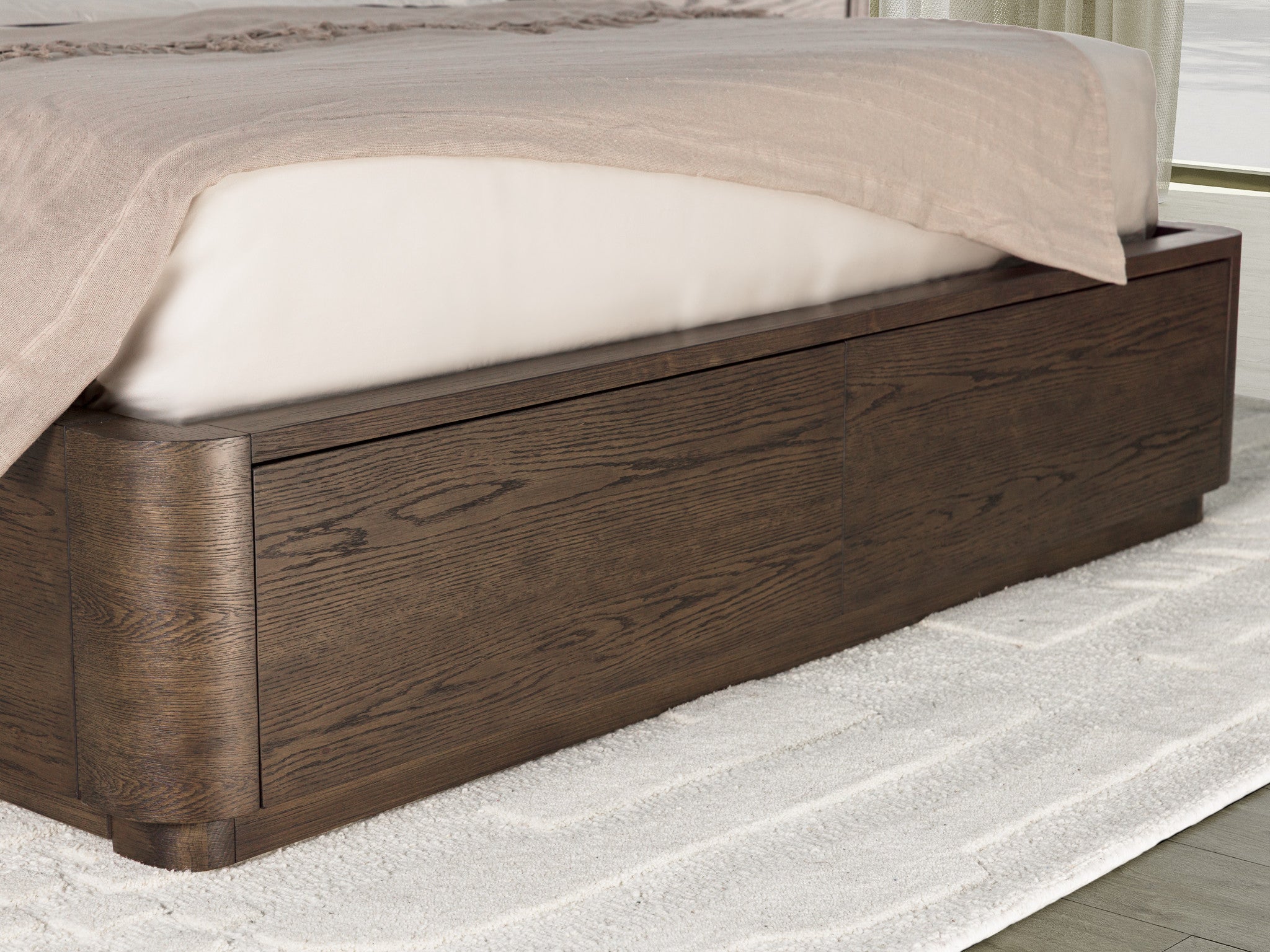 Athens Queen Upholstered Storage Bed