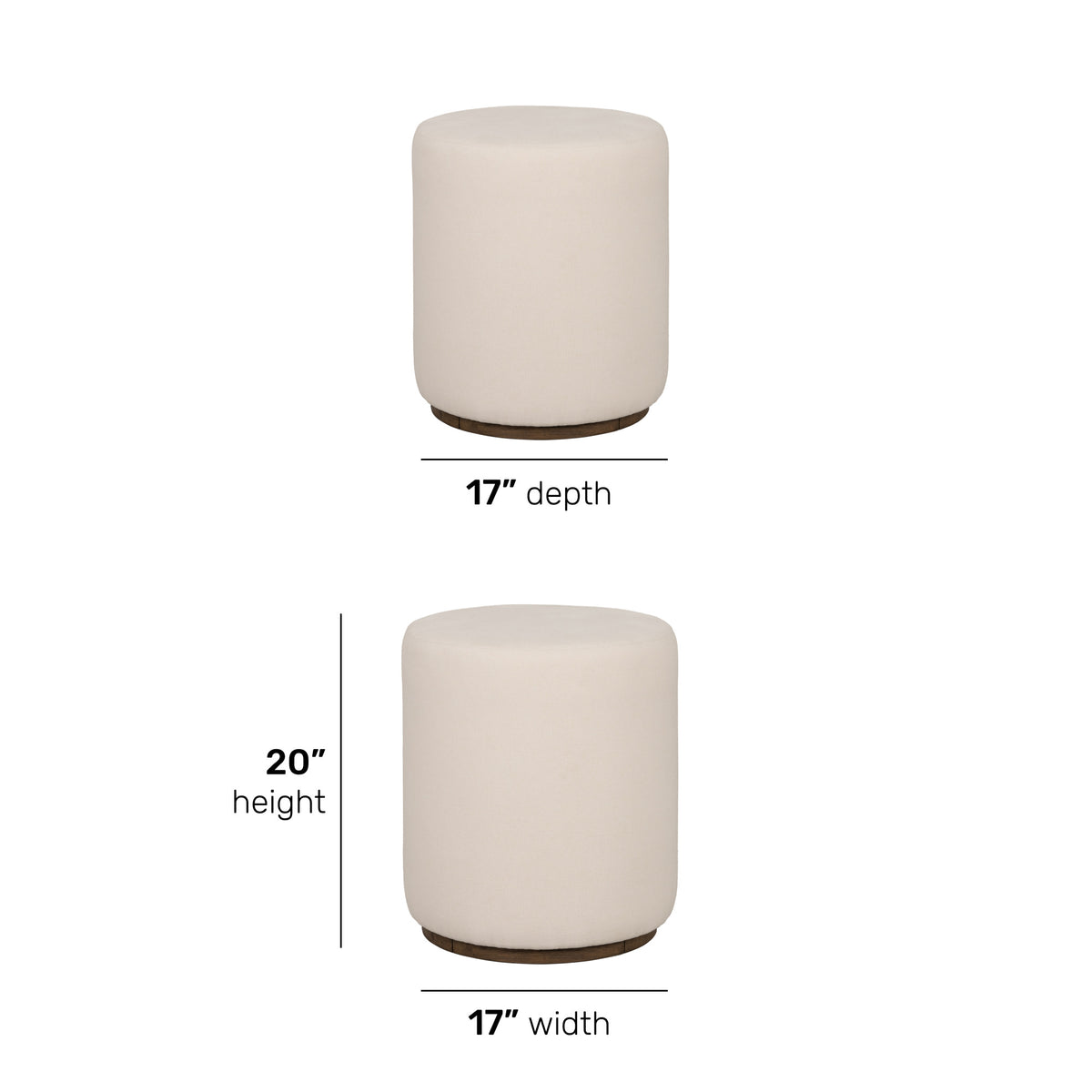Lyra Fabric Pouf Ottoman