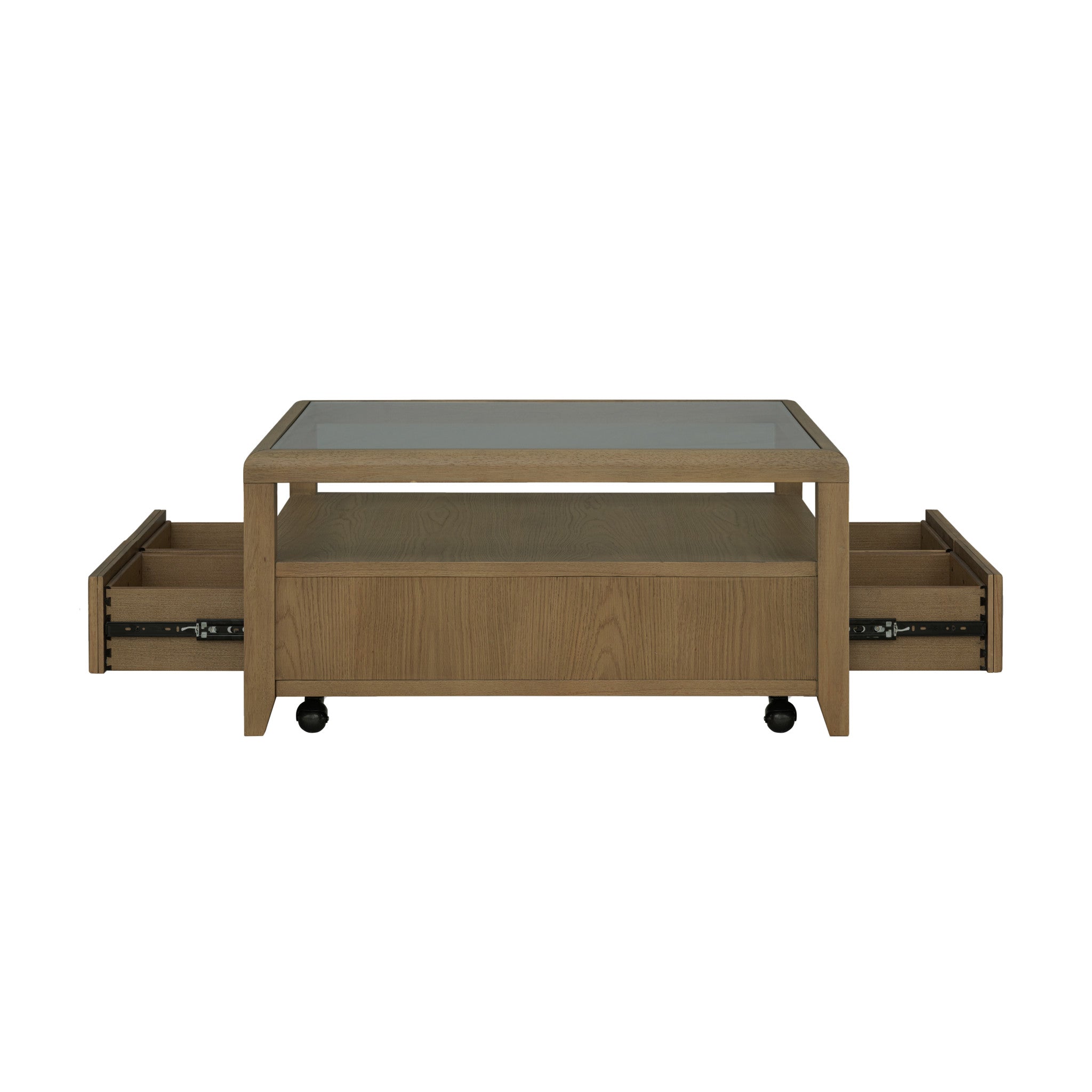 Reed Square Coffee Table with Casters