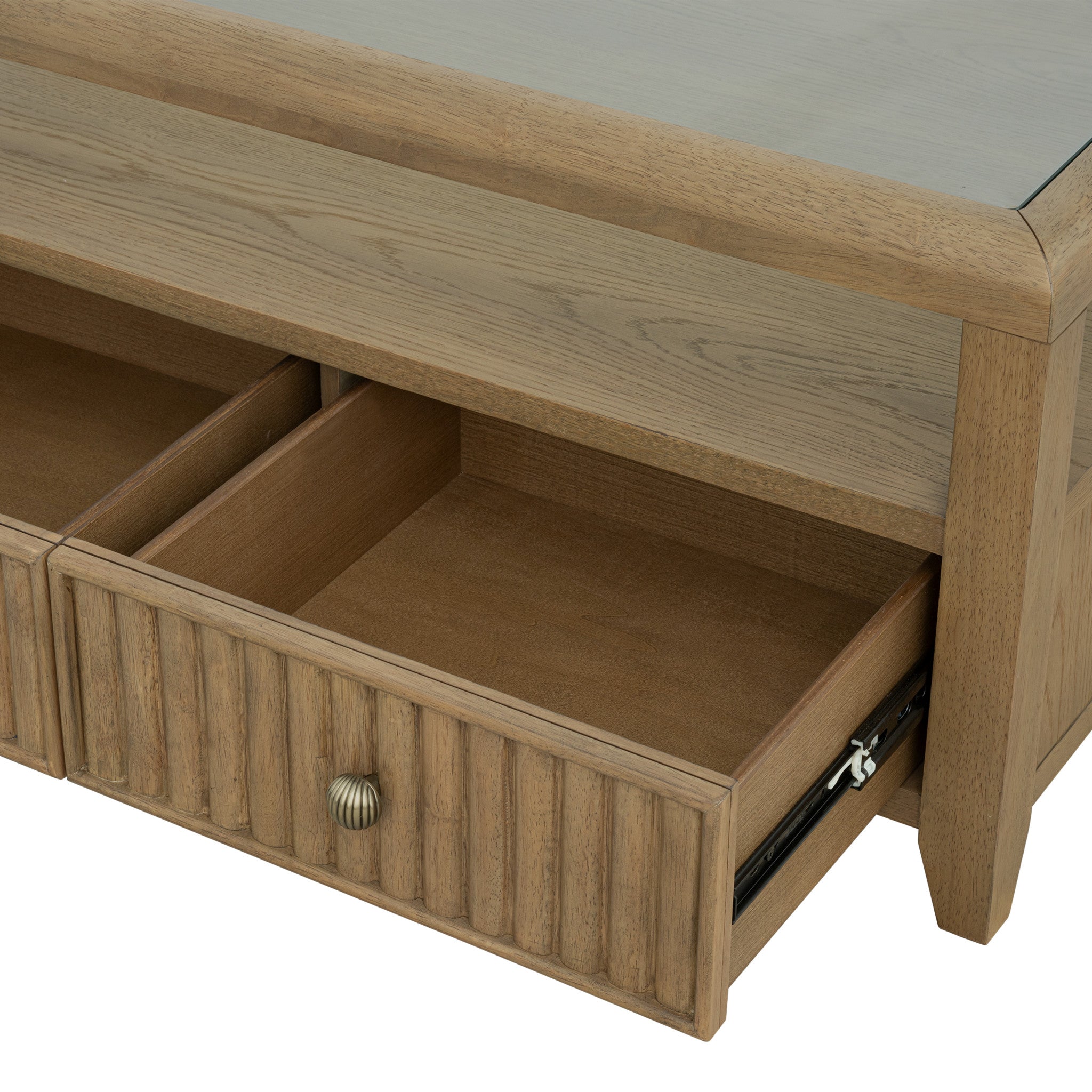 Reed Square Coffee Table with Casters