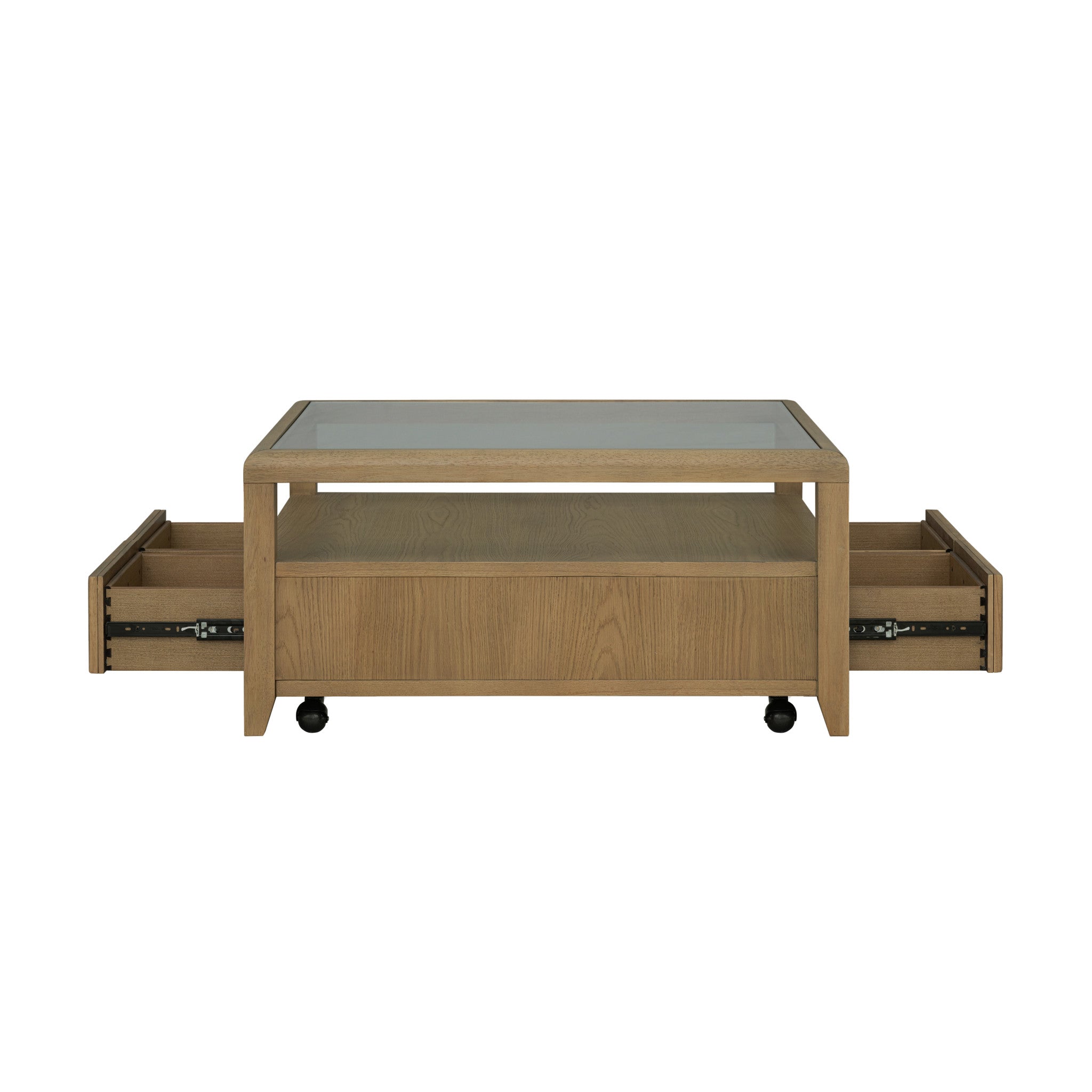 Reed Square Coffee Table with Casters