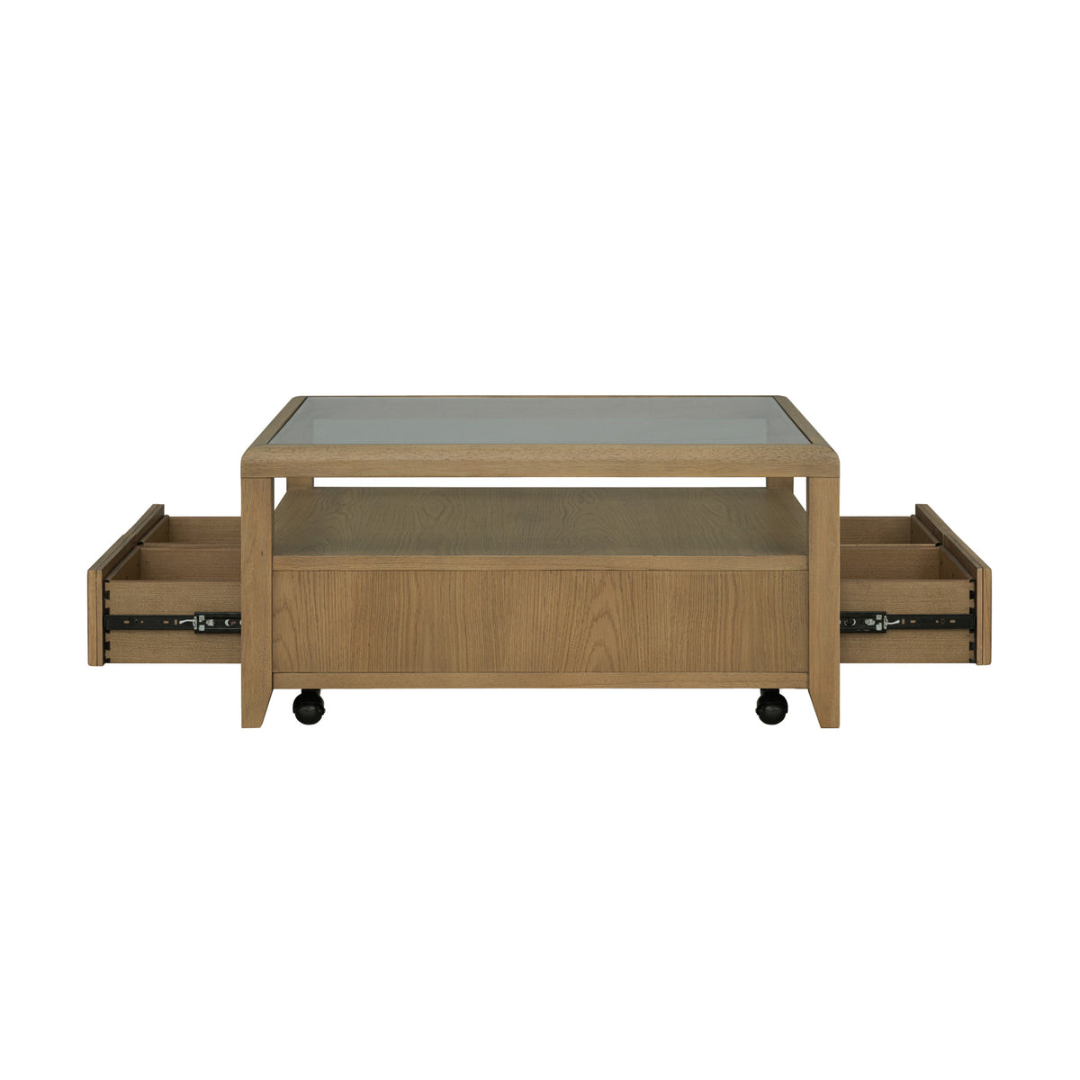 Reed Square Coffee Table with Casters
