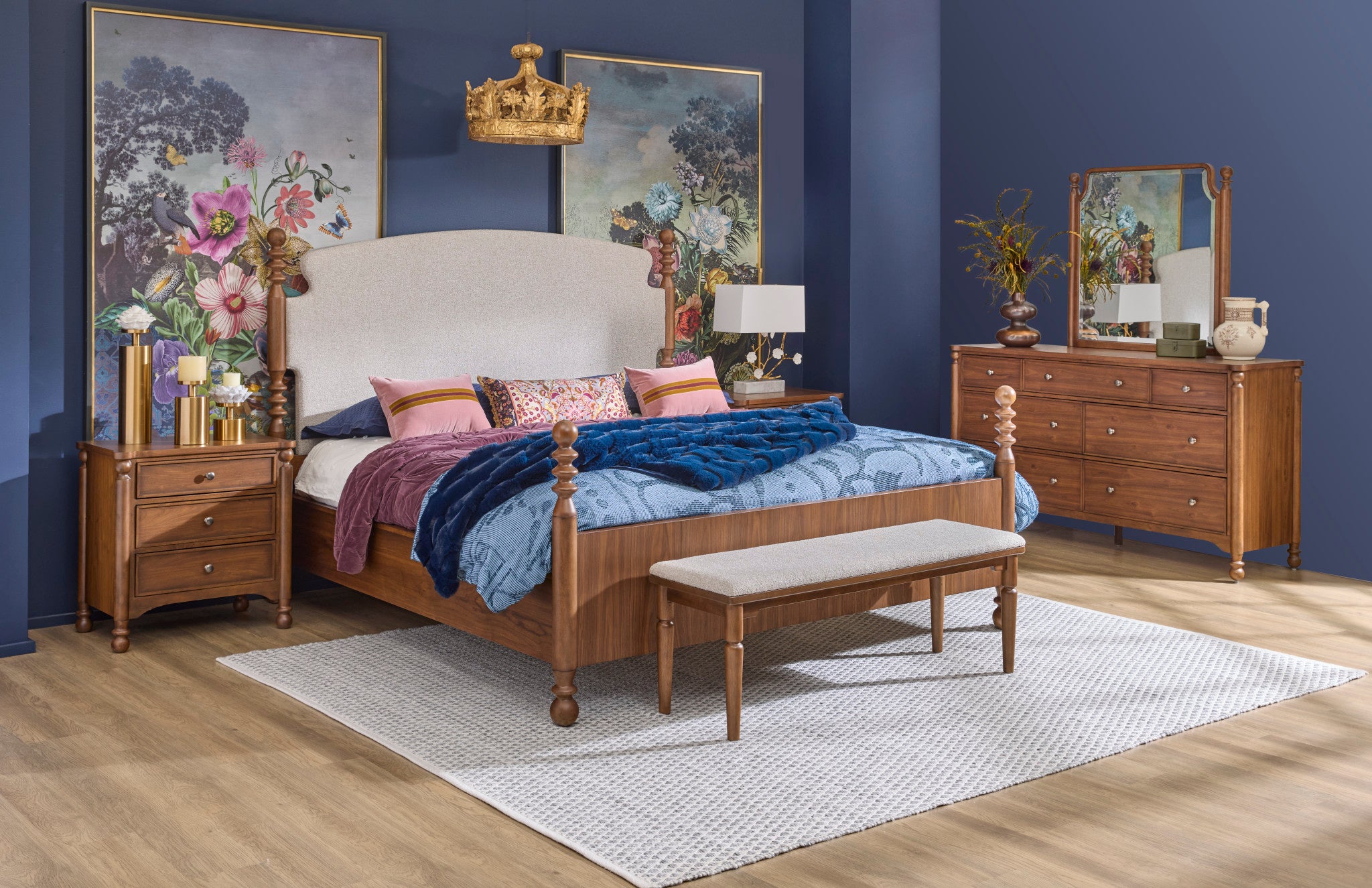 Azalea King Upholstered Bed