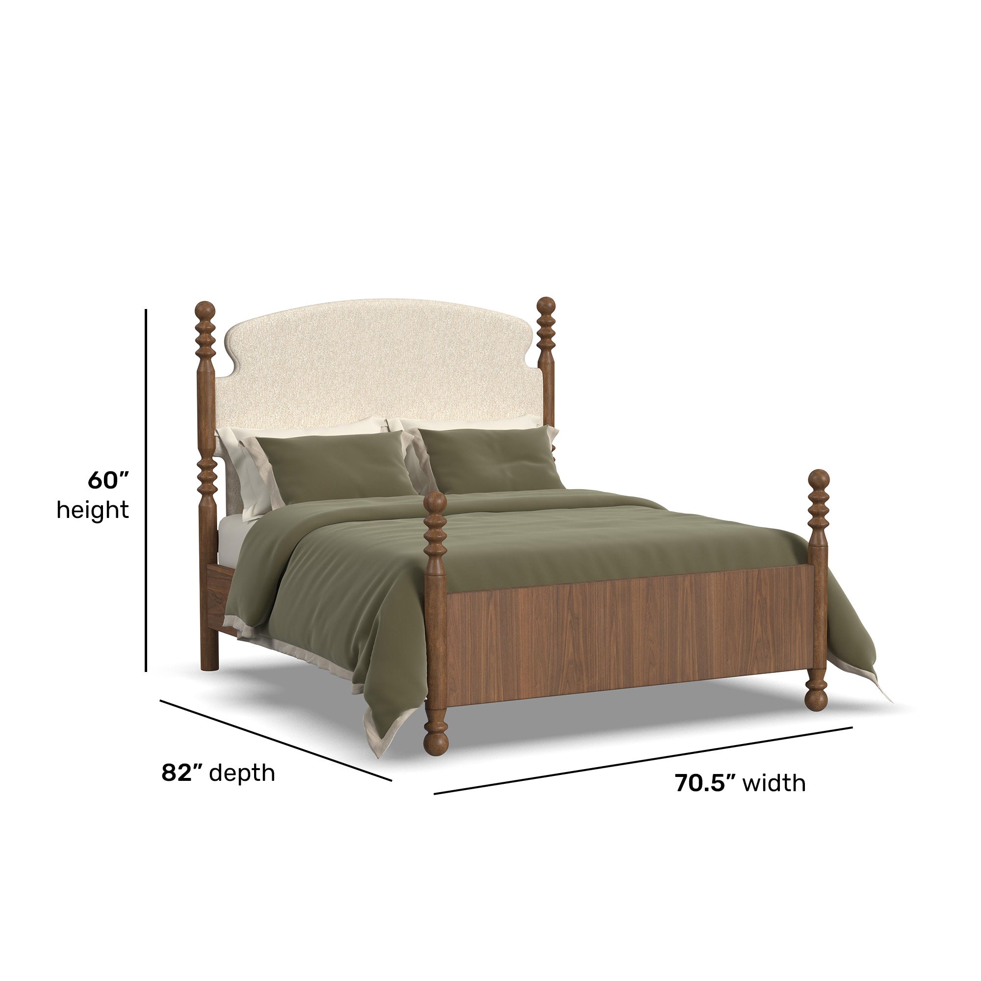Azalea Queen Upholstered Bed