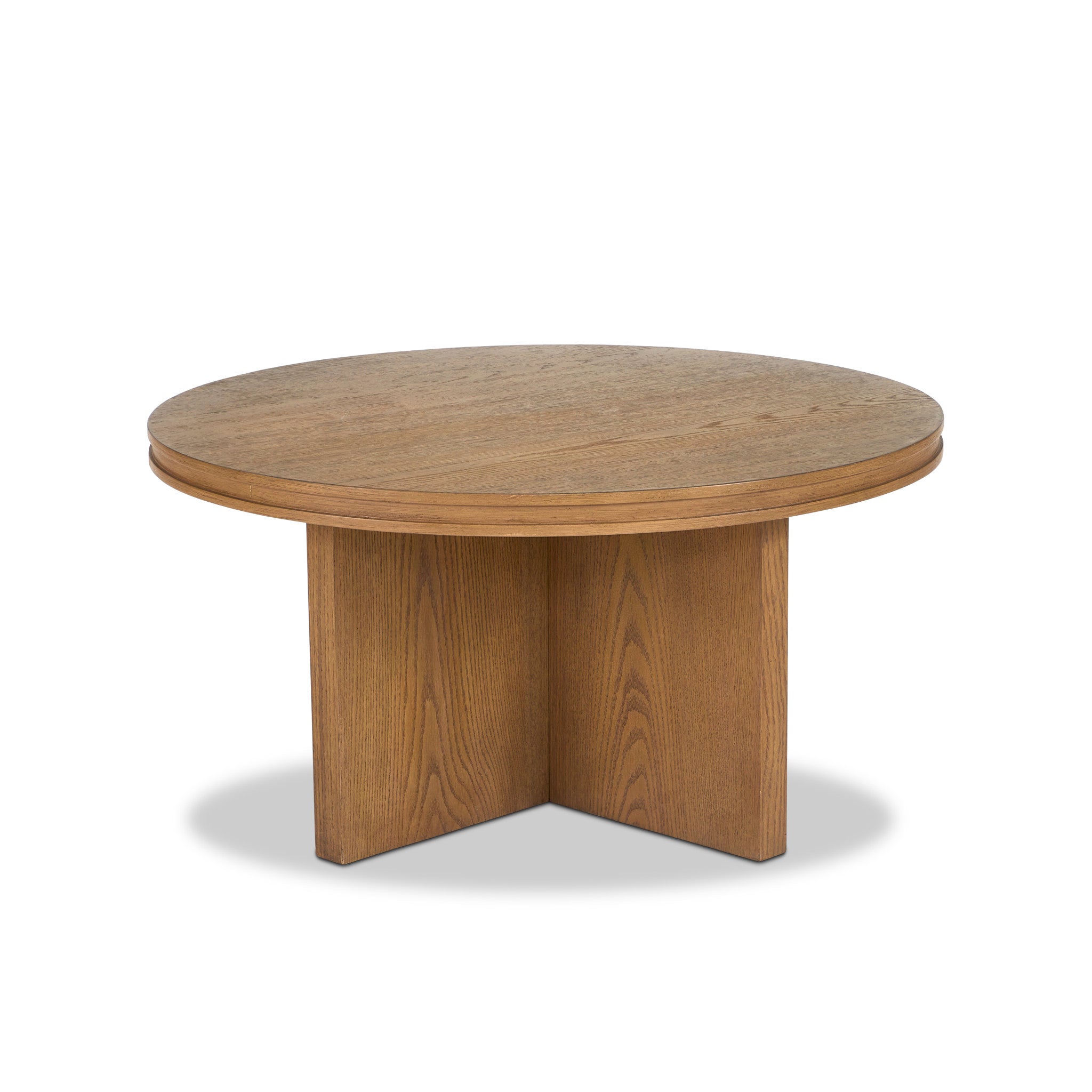 Waterfall Brown Round Coffee Table