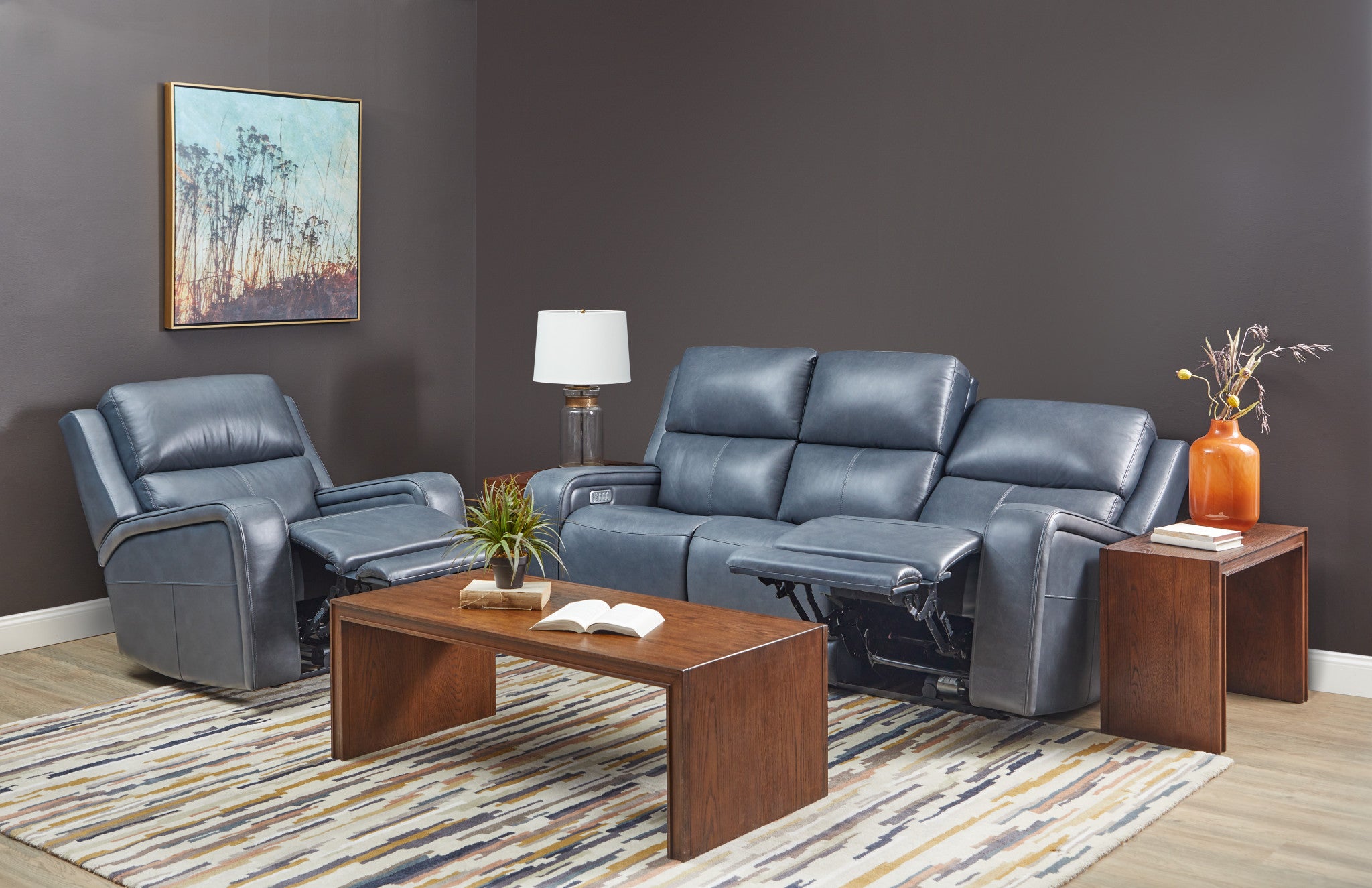 Waterfall Brown Rectangular Coffee Table