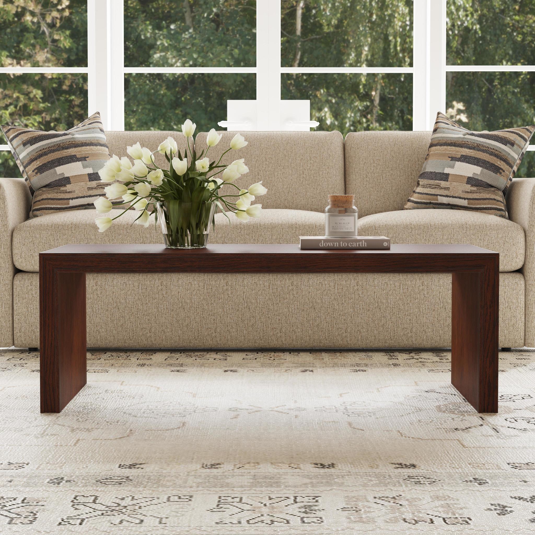 Waterfall Brown Rectangular Coffee Table