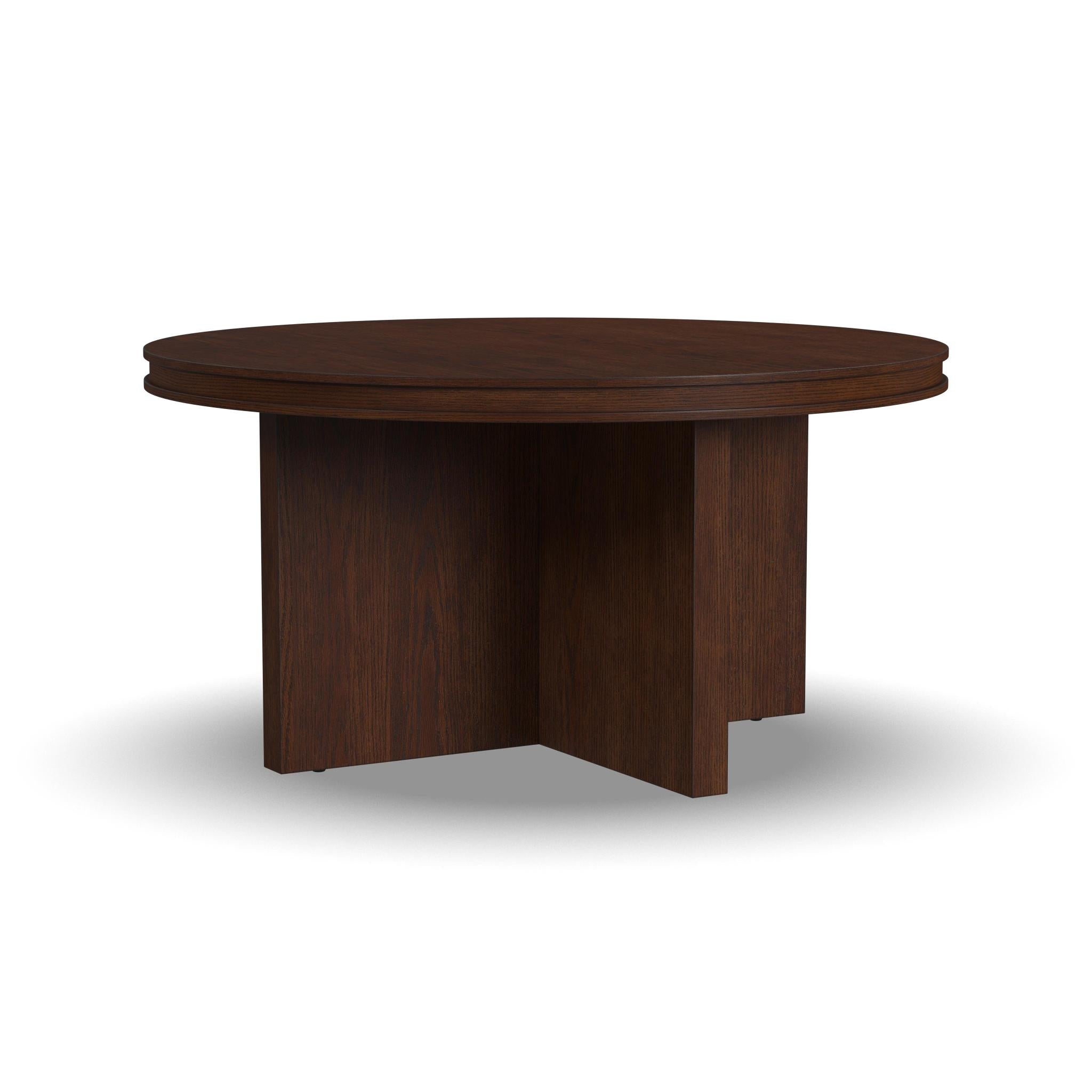 Waterfall Brown Round Coffee Table