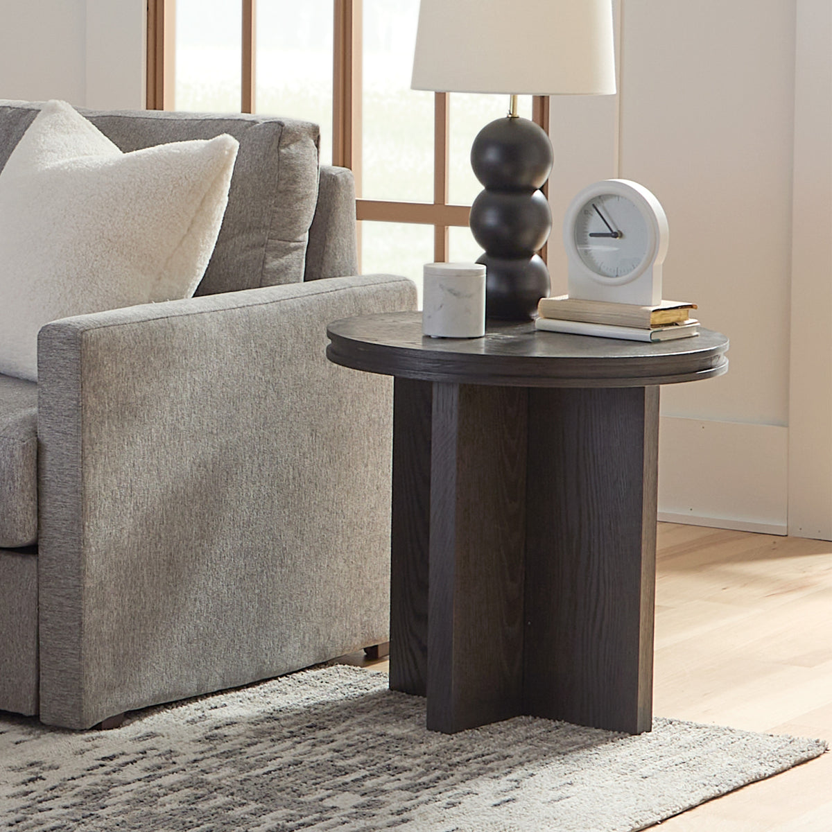 Waterfall Round End Table