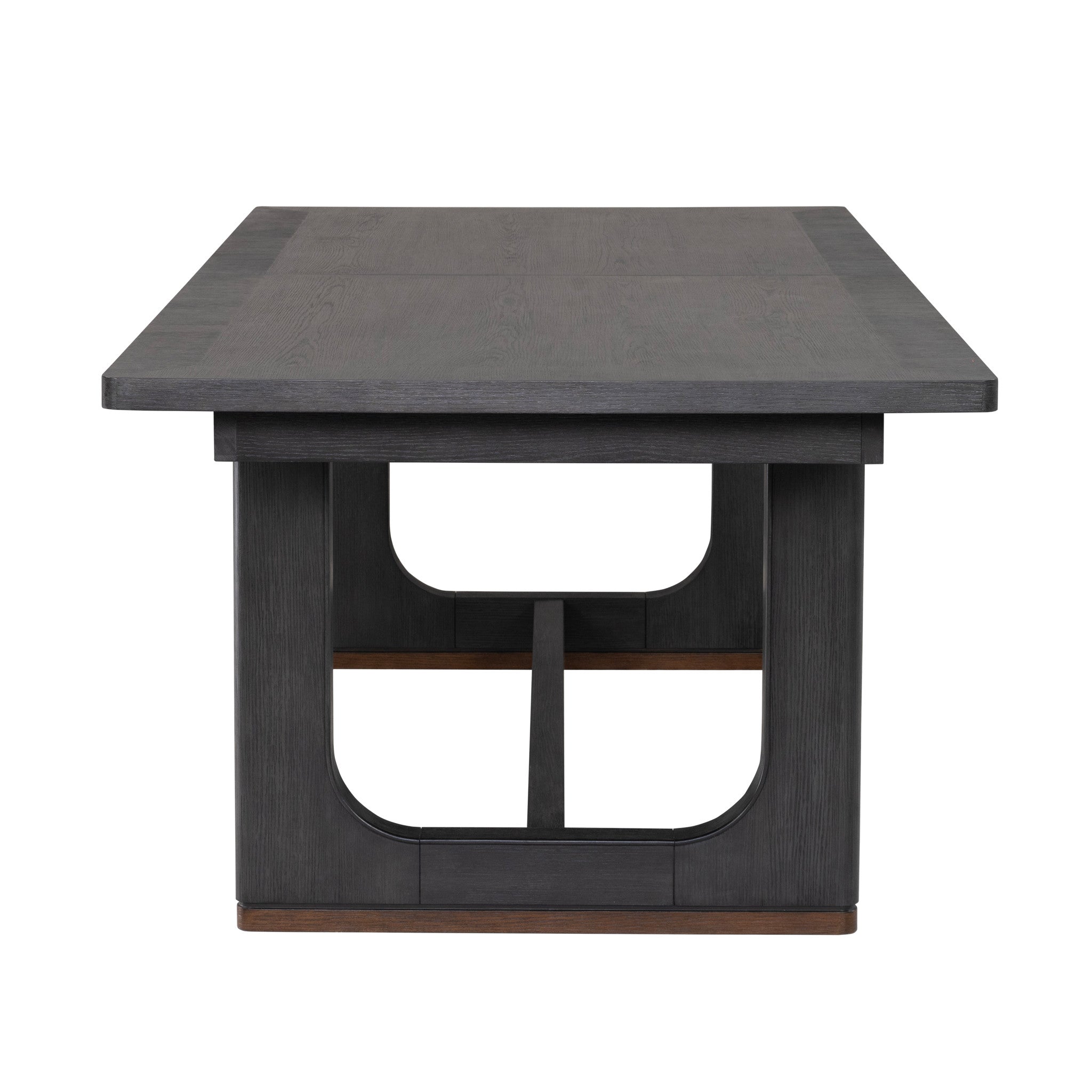 Waterfall Black Rectangular Dining Table