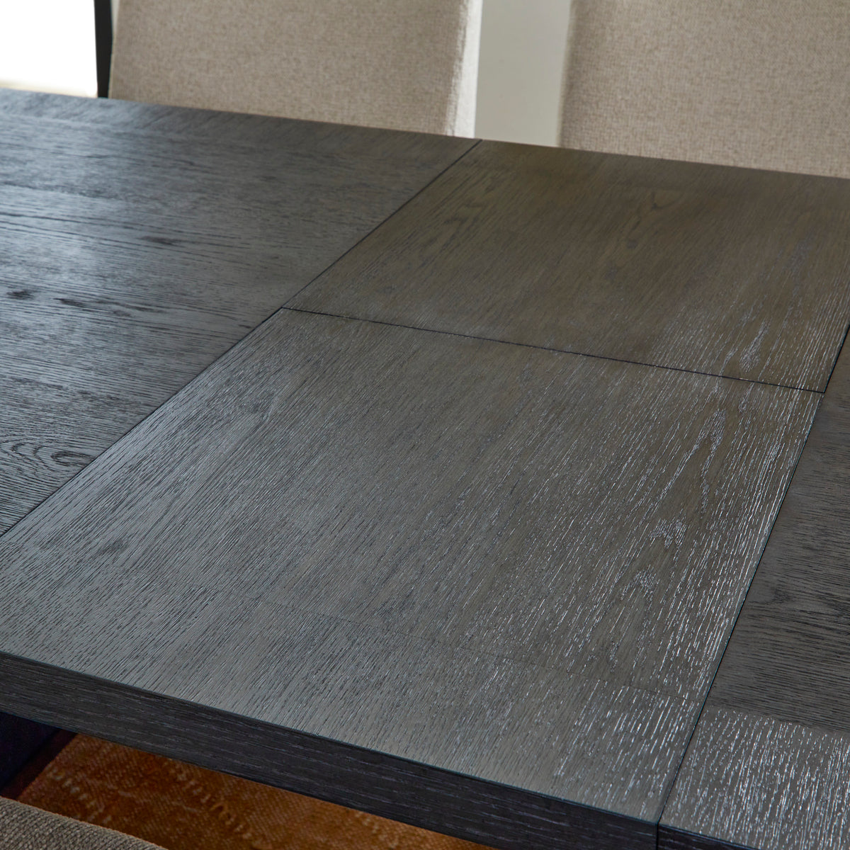 Waterfall Black Rectangular Dining Table