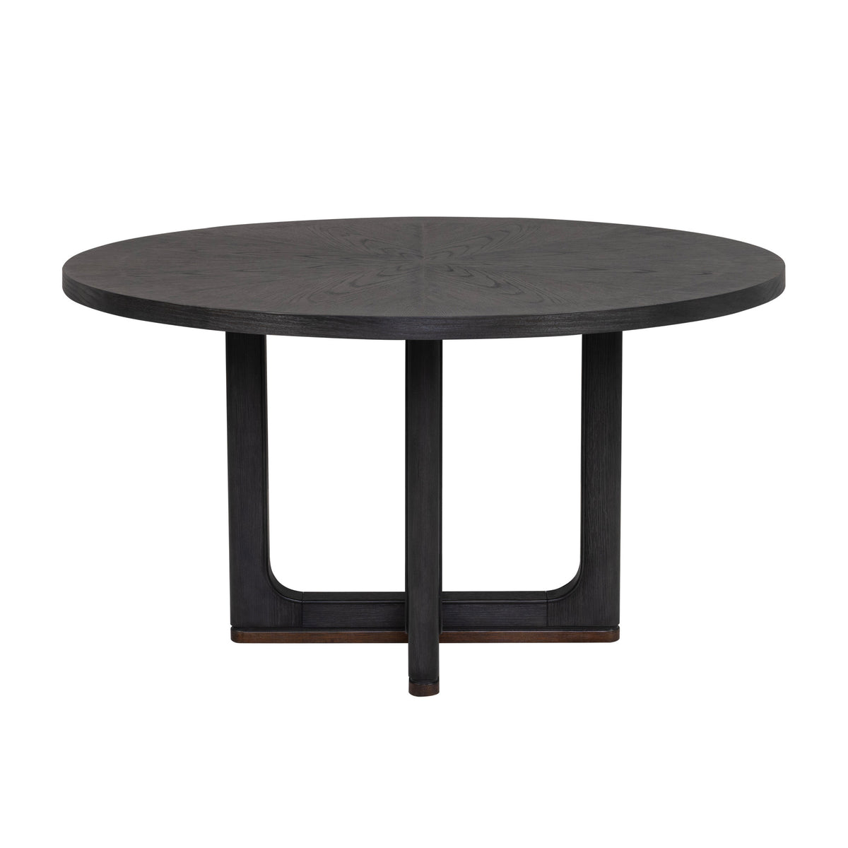 Waterfall Black Round Dining Table
