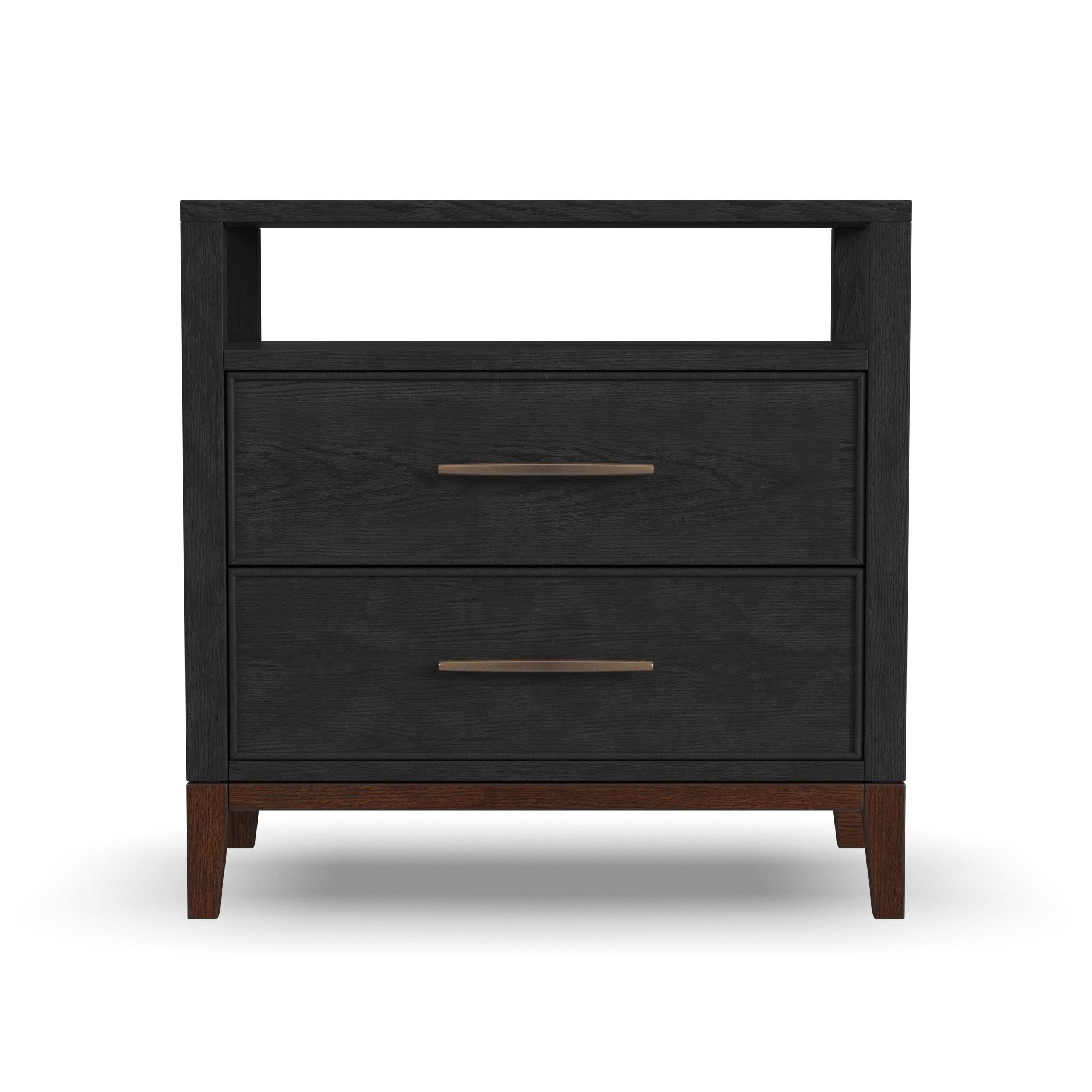 Waterfall Black Nightstand
