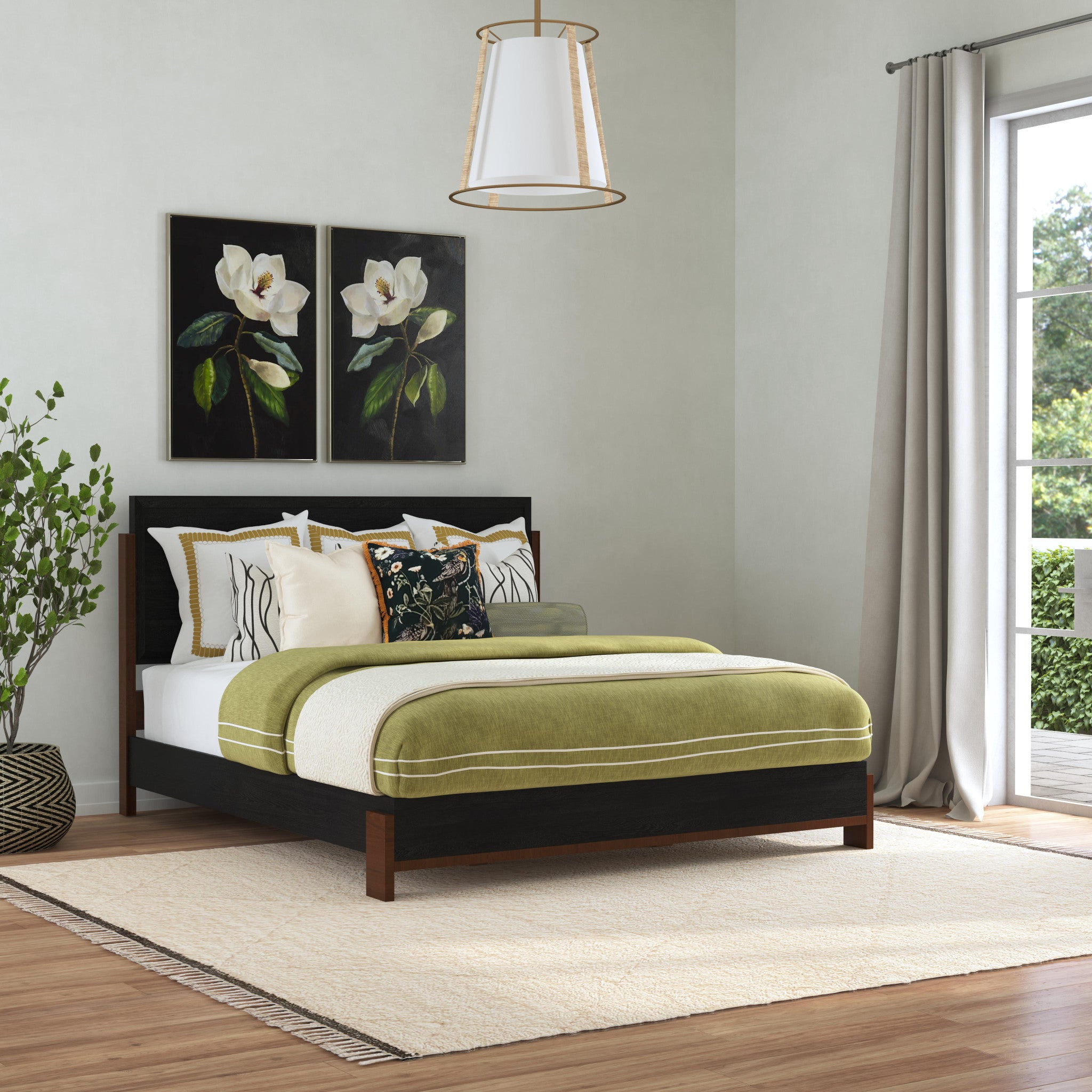 Waterfall King Panel Bed