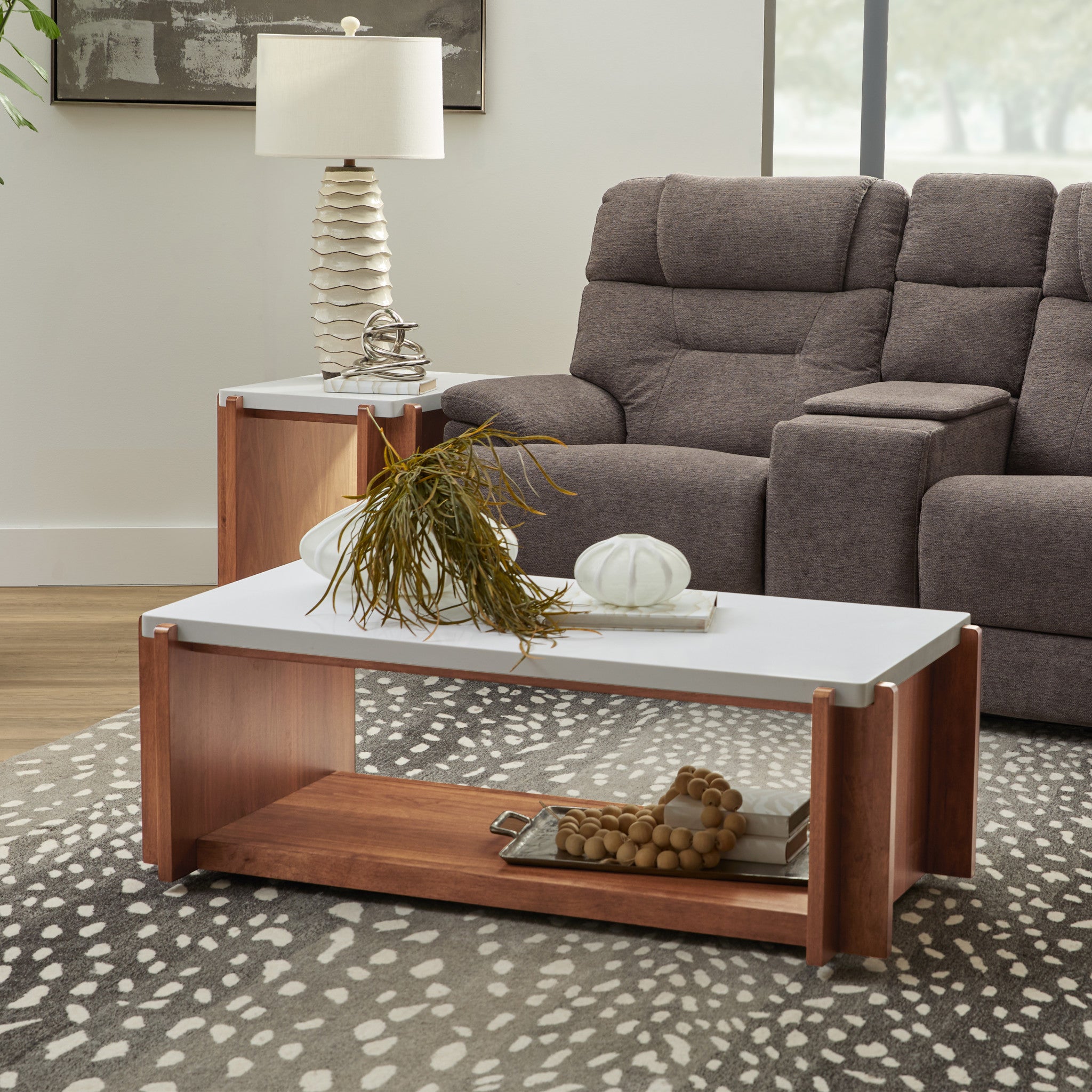 Lincoln Rectangular Coffee Table with Casters