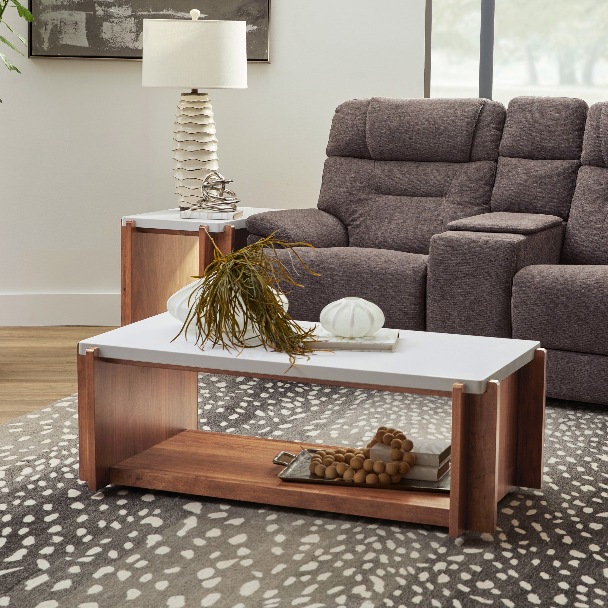 Lincoln Rectangular Coffee Table with Casters