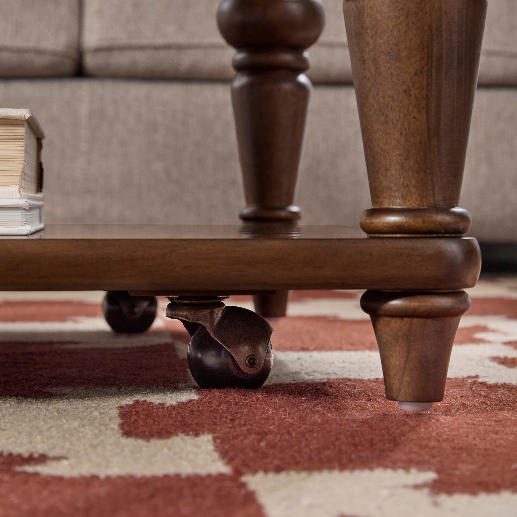 Bellevue Rectangular Coffee Table with Casters