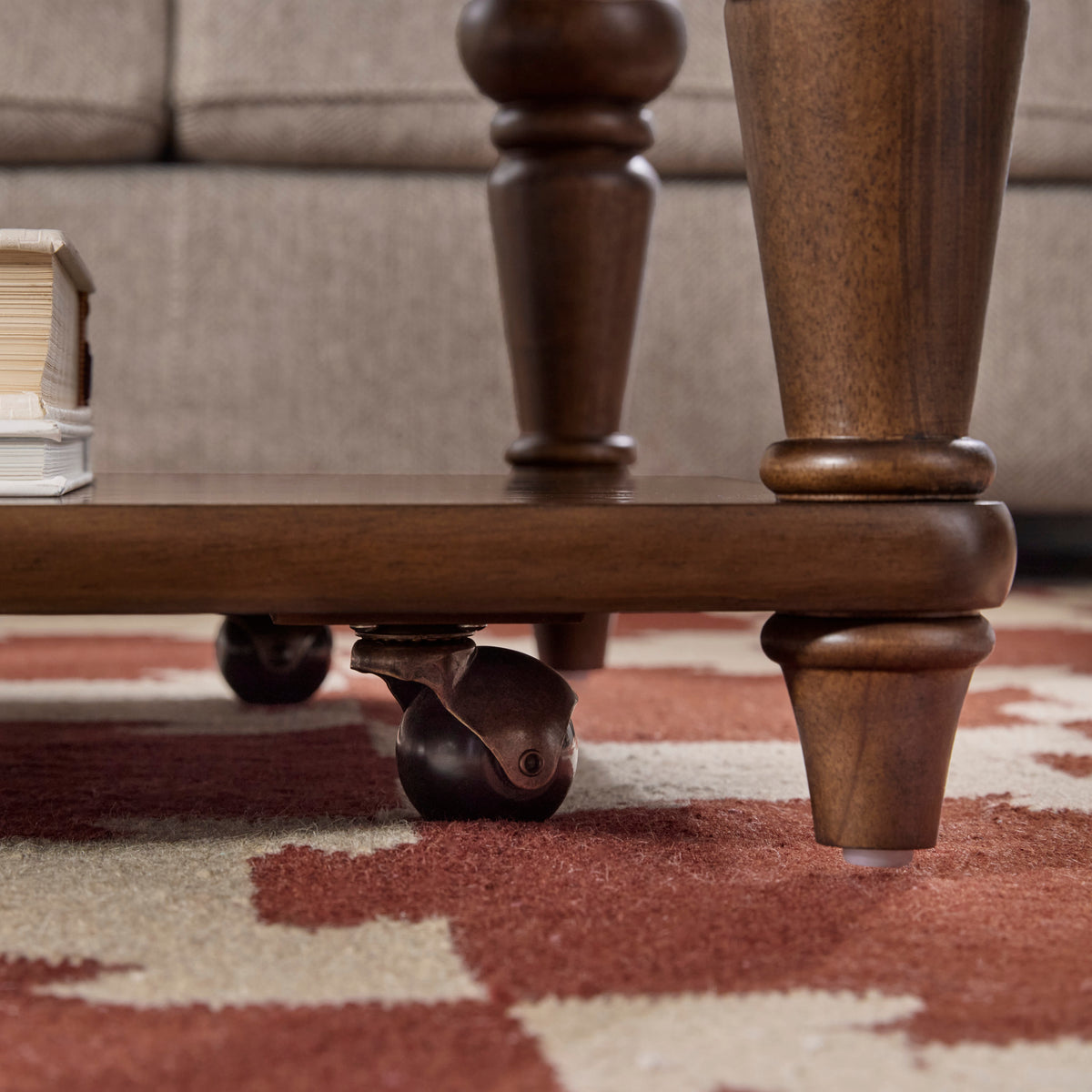 Bellevue Rectangular Coffee Table with Casters