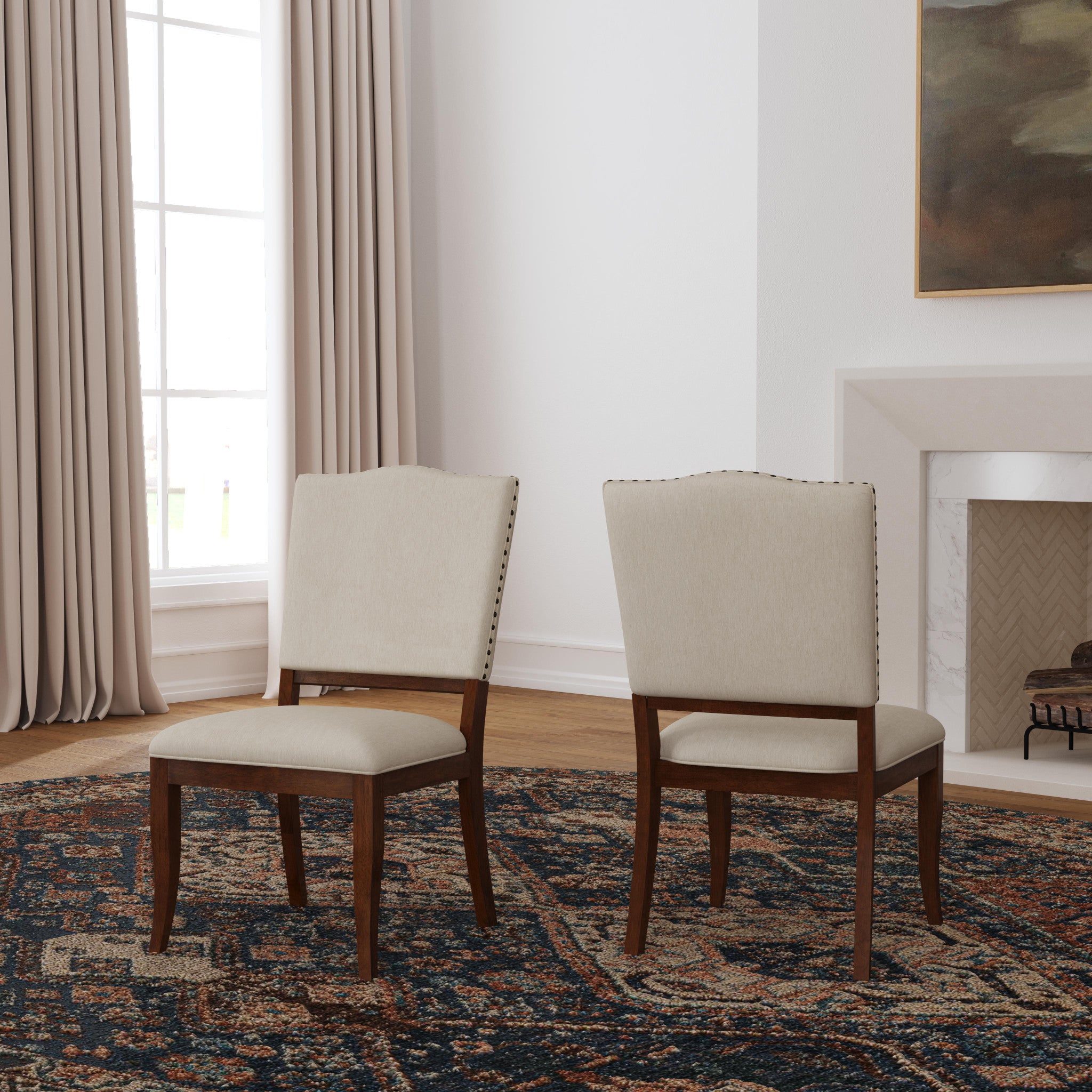 Bellevue Pair of Upholstered Dining Chairs