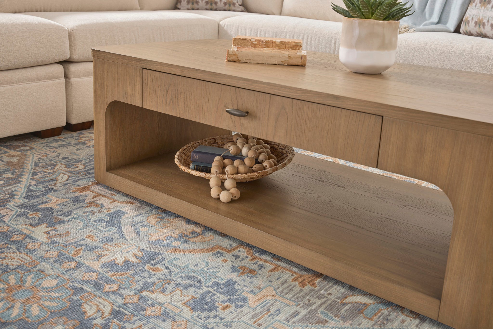 Normandy Brown Rectangular Coffee Table