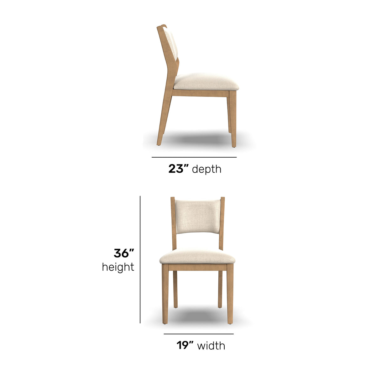 Normandy Pair of Upholstered Dining Chairs