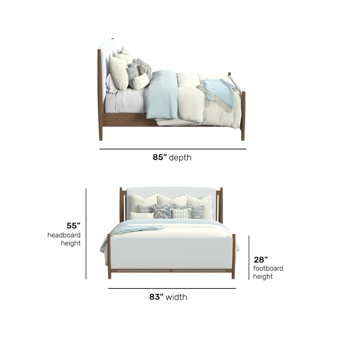 Verona King Upholstered Bed