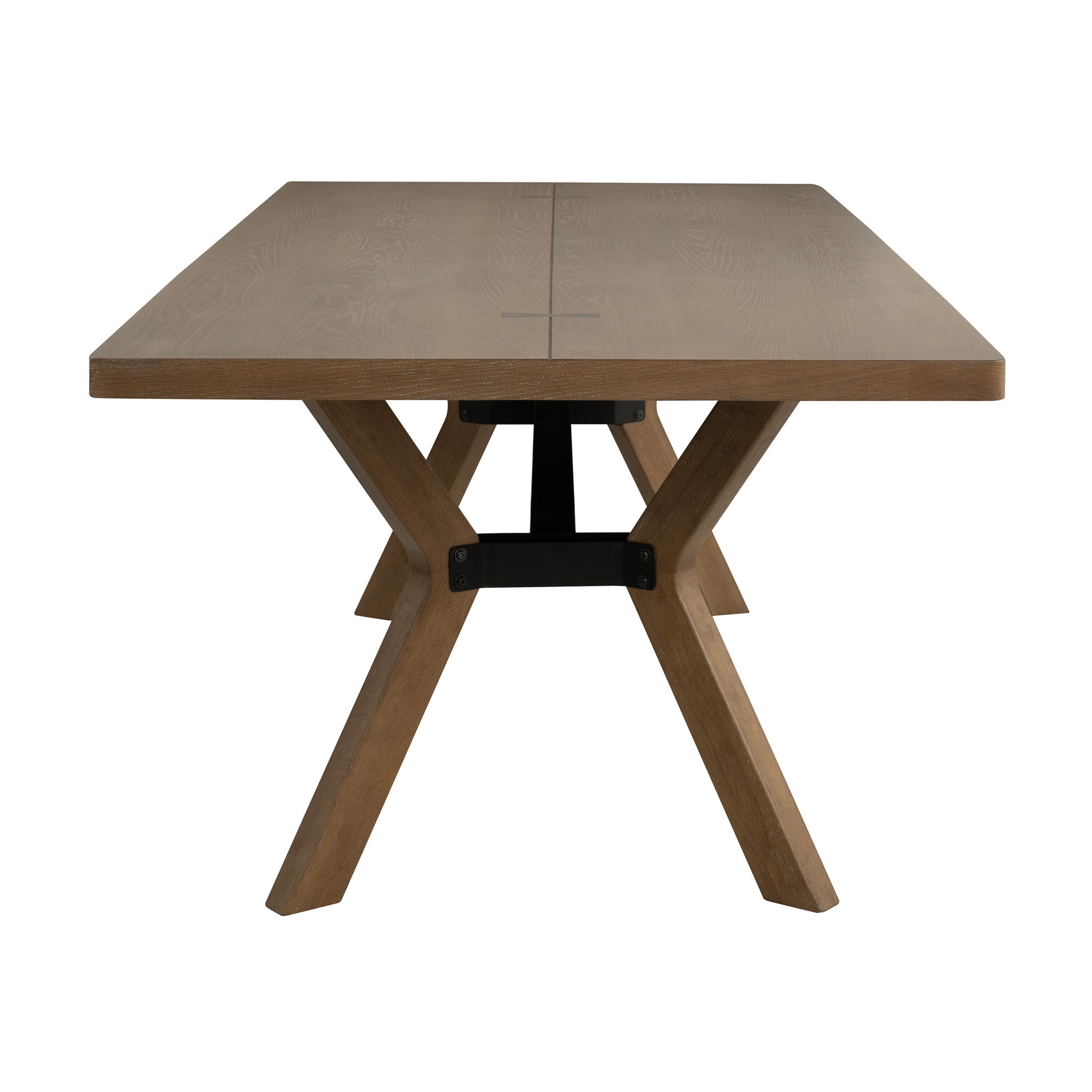 Millwork Brown Rectangular Dining Table