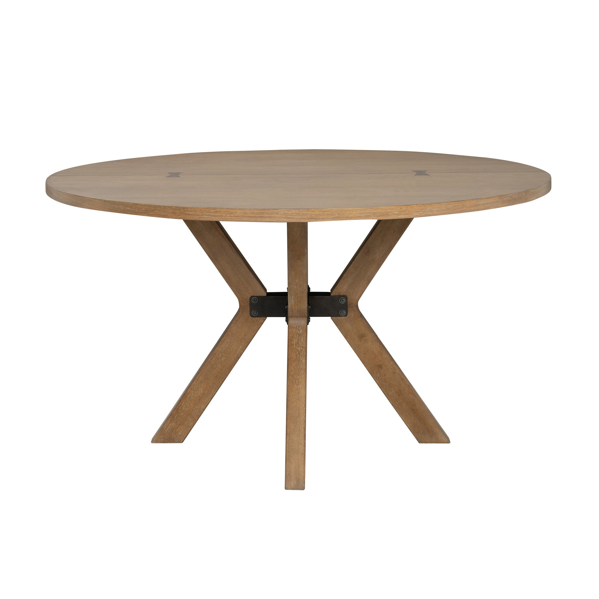 Millwork Brown Round Dining Table