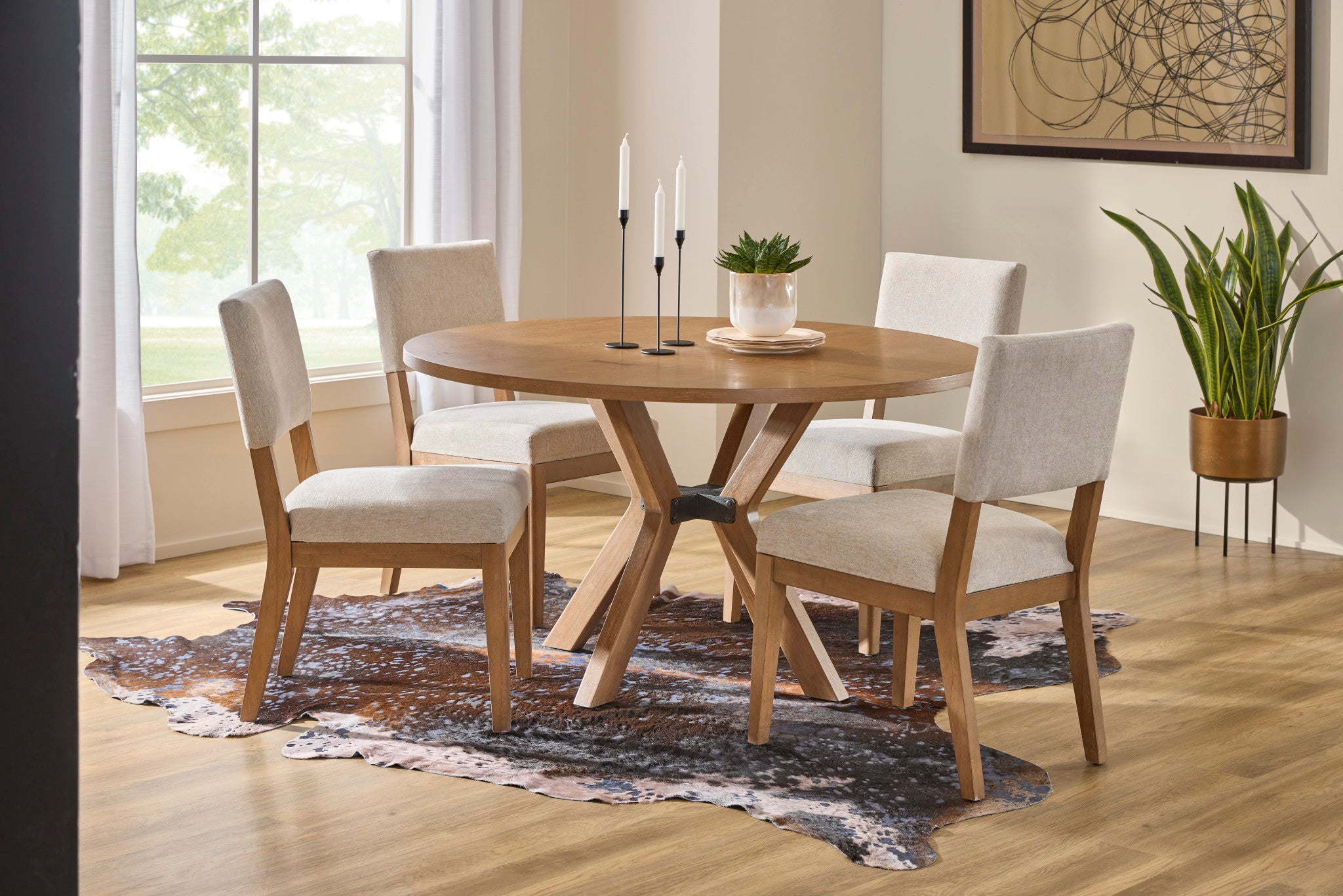 Millwork Off-White Pair of Dining Chairs