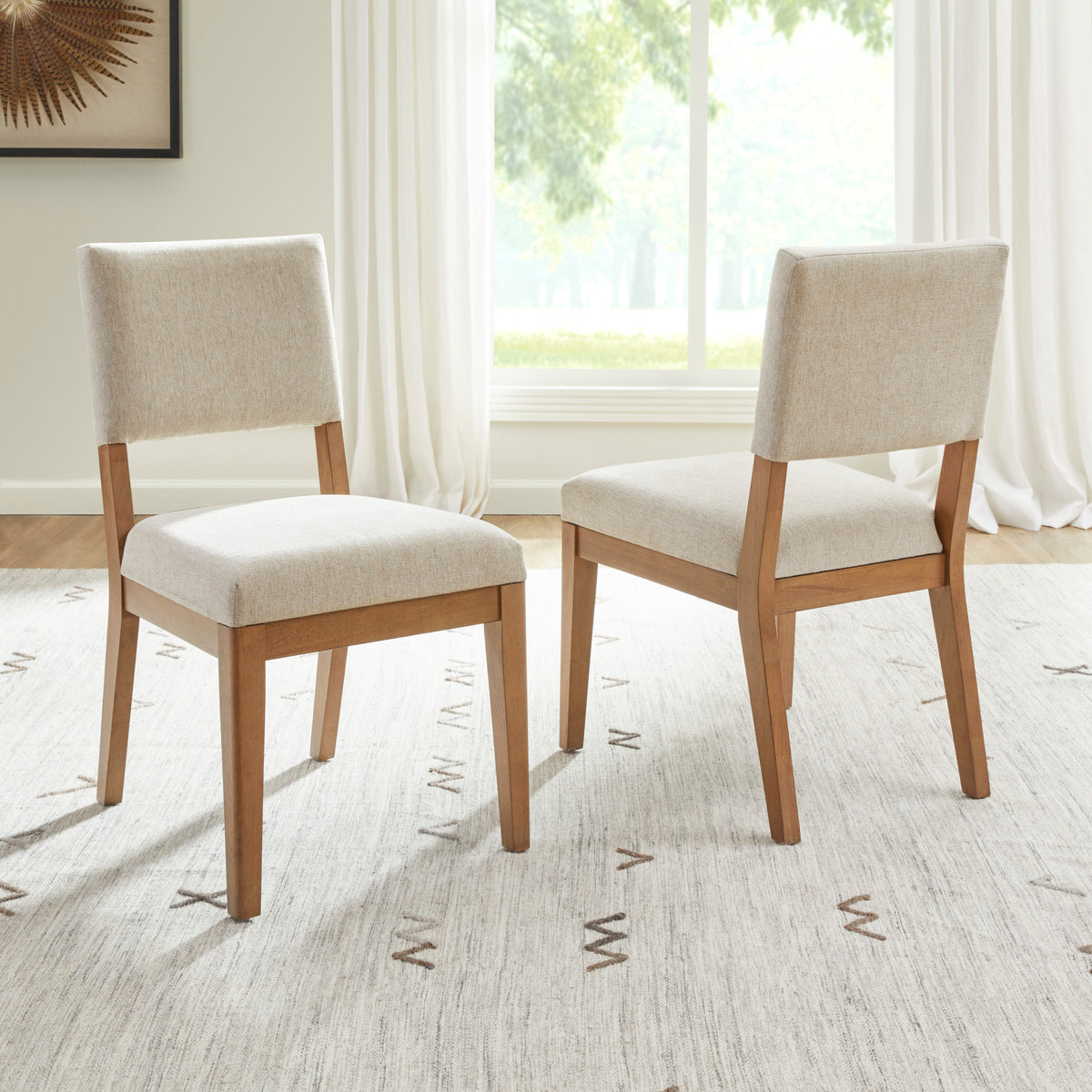 Millwork Off-White Pair of Dining Chairs