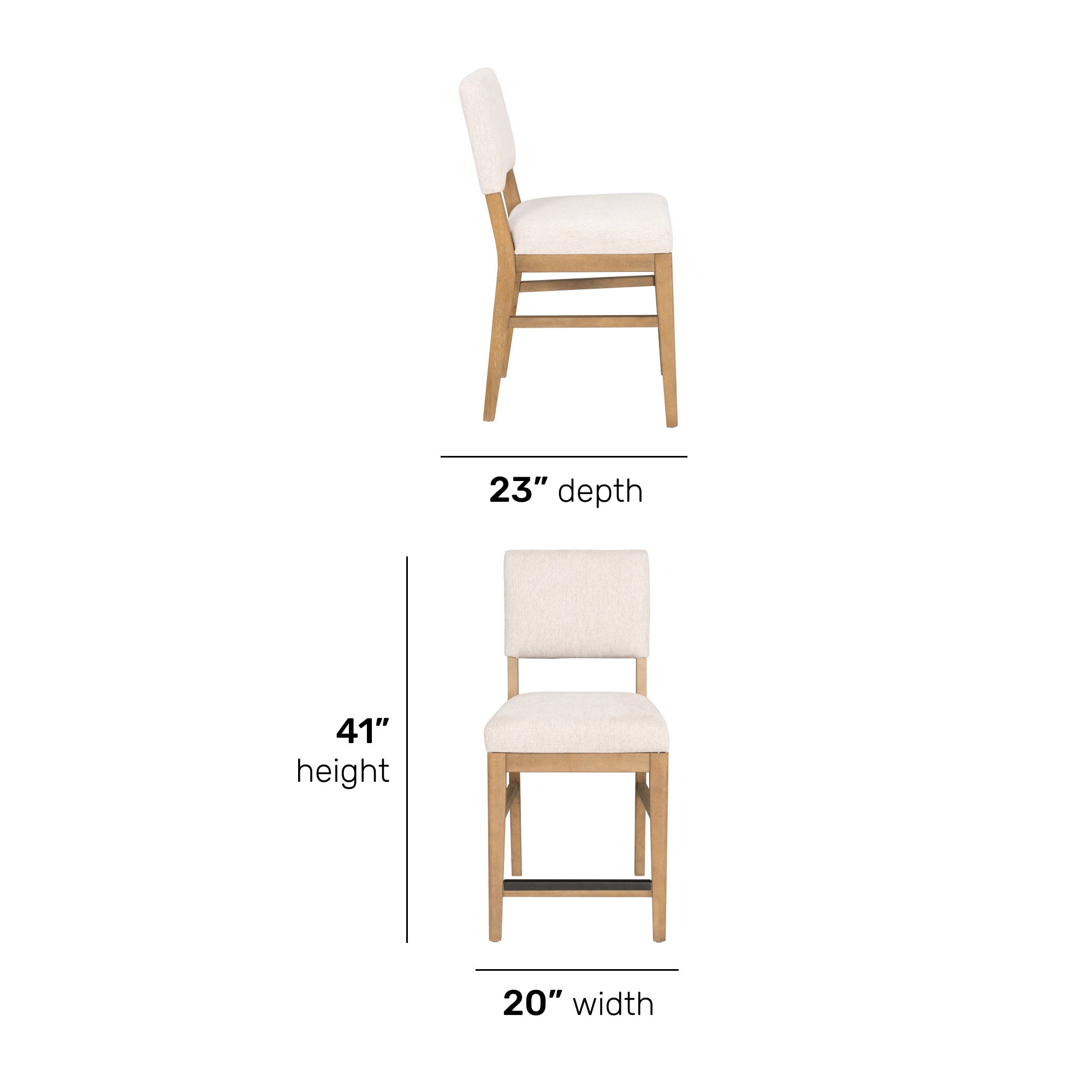 Millwork Off-White Pair of Counter Chairs