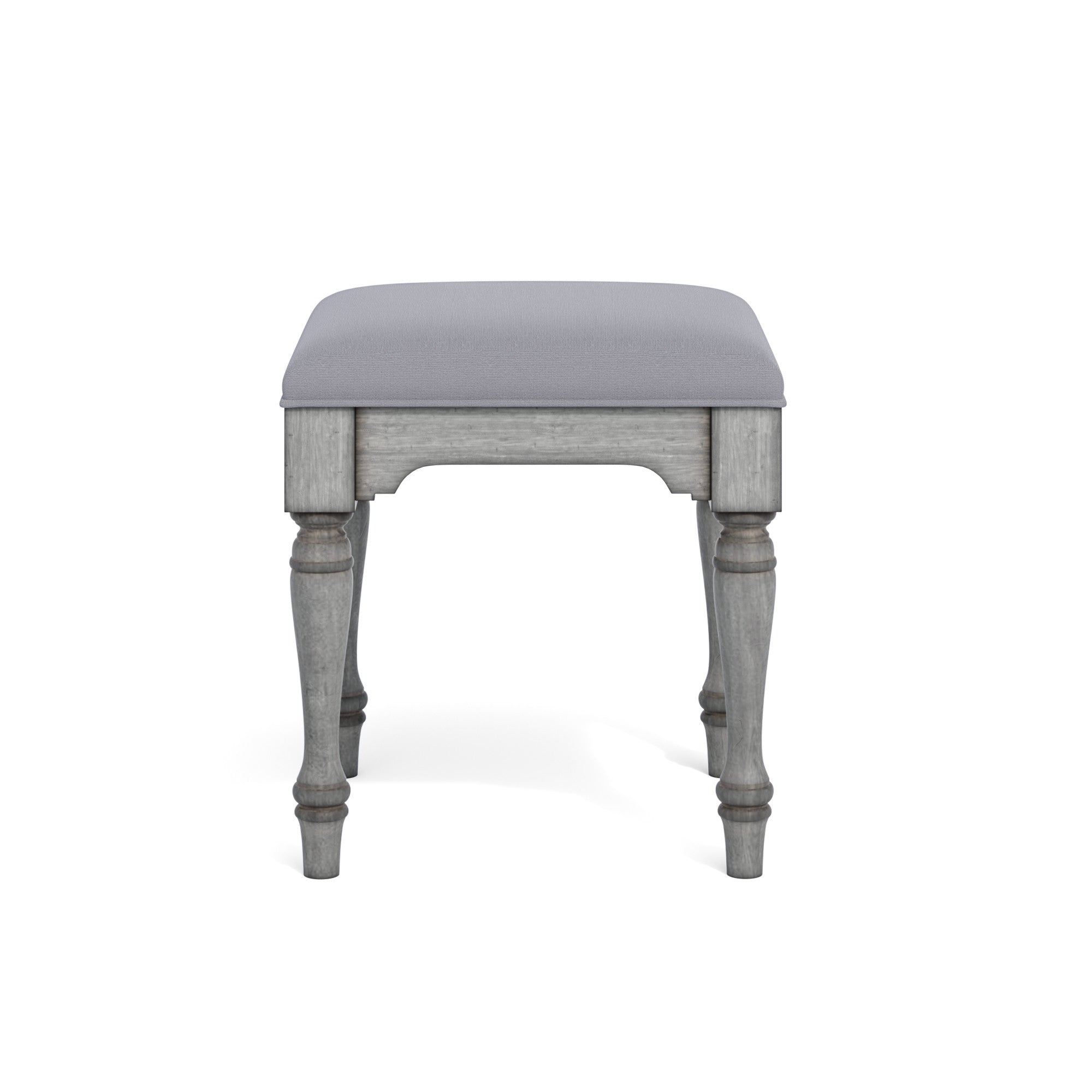 Plymouth Gray Pair of Ottomans