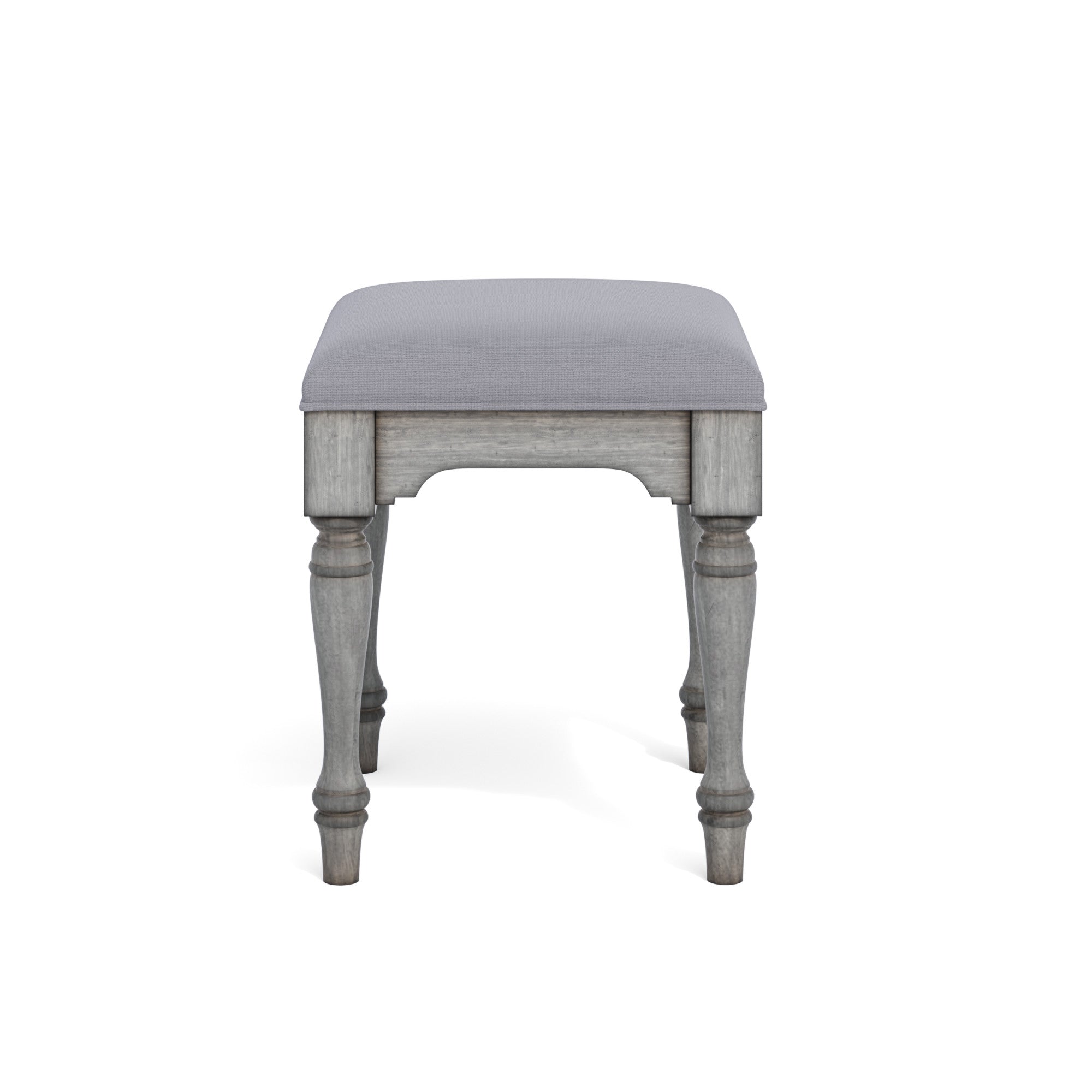 Plymouth Gray Pair of Ottomans