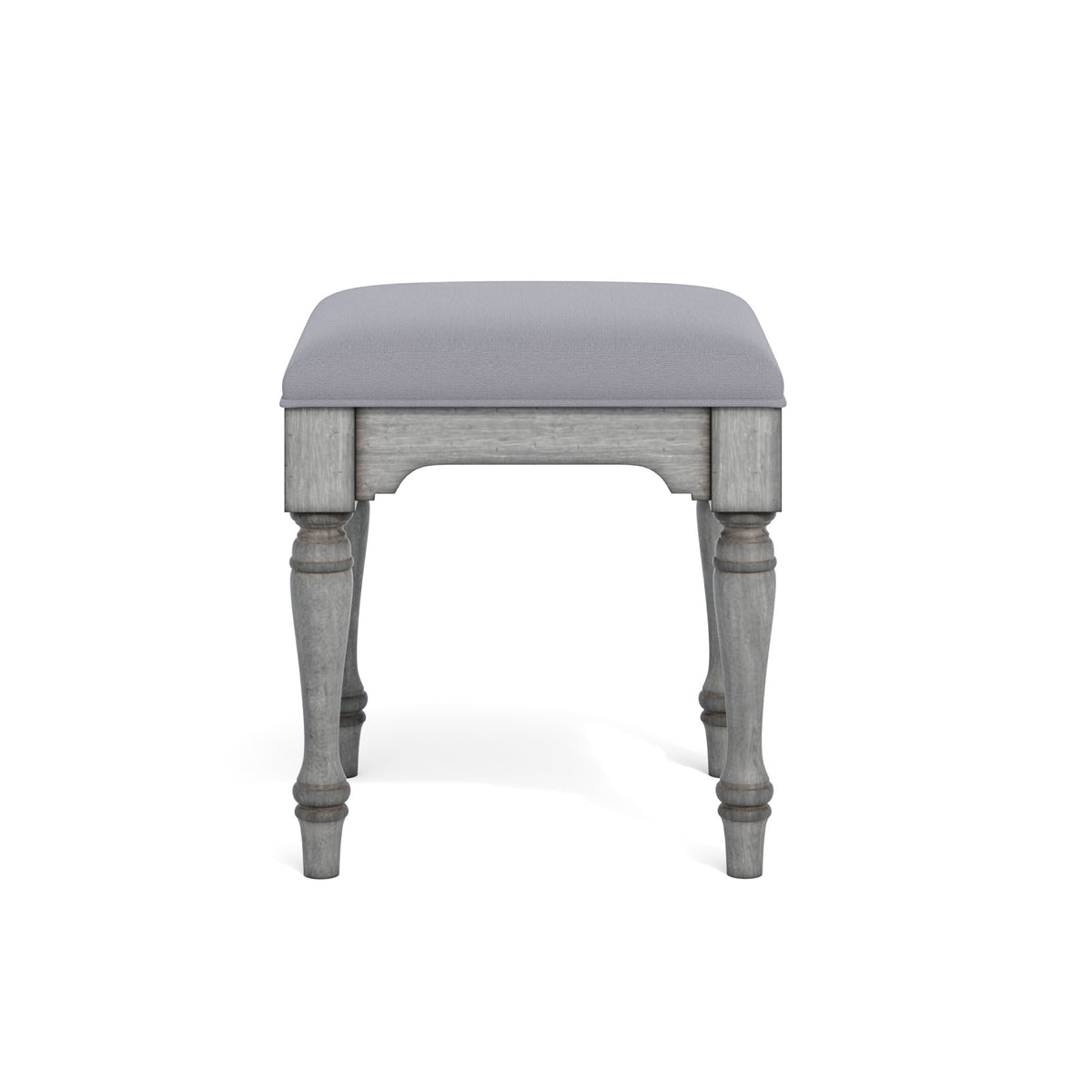 Plymouth Gray Pair of Ottomans
