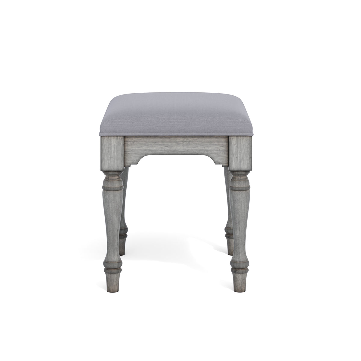 Plymouth Gray Pair of Ottomans