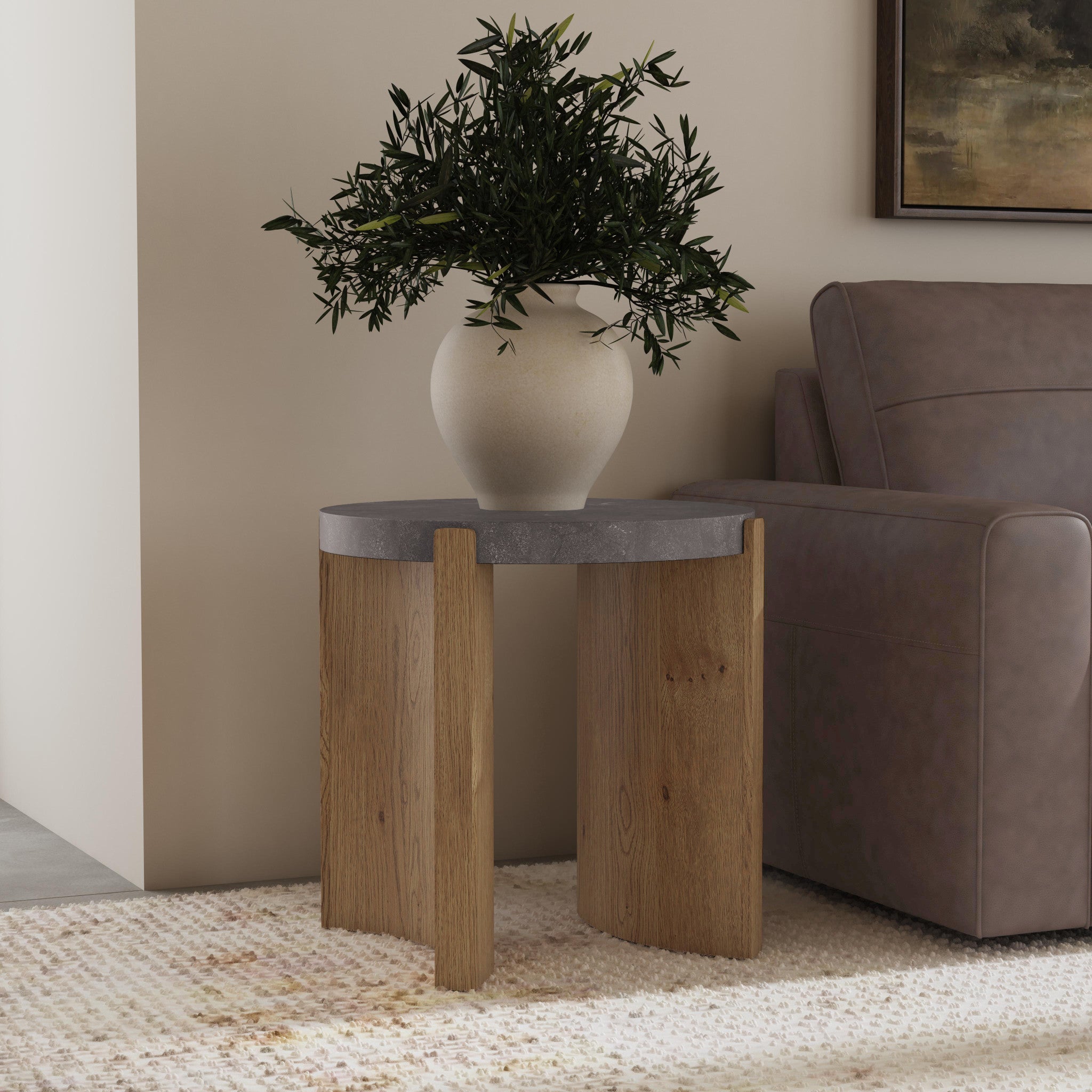 Eclipse Brown Round End table