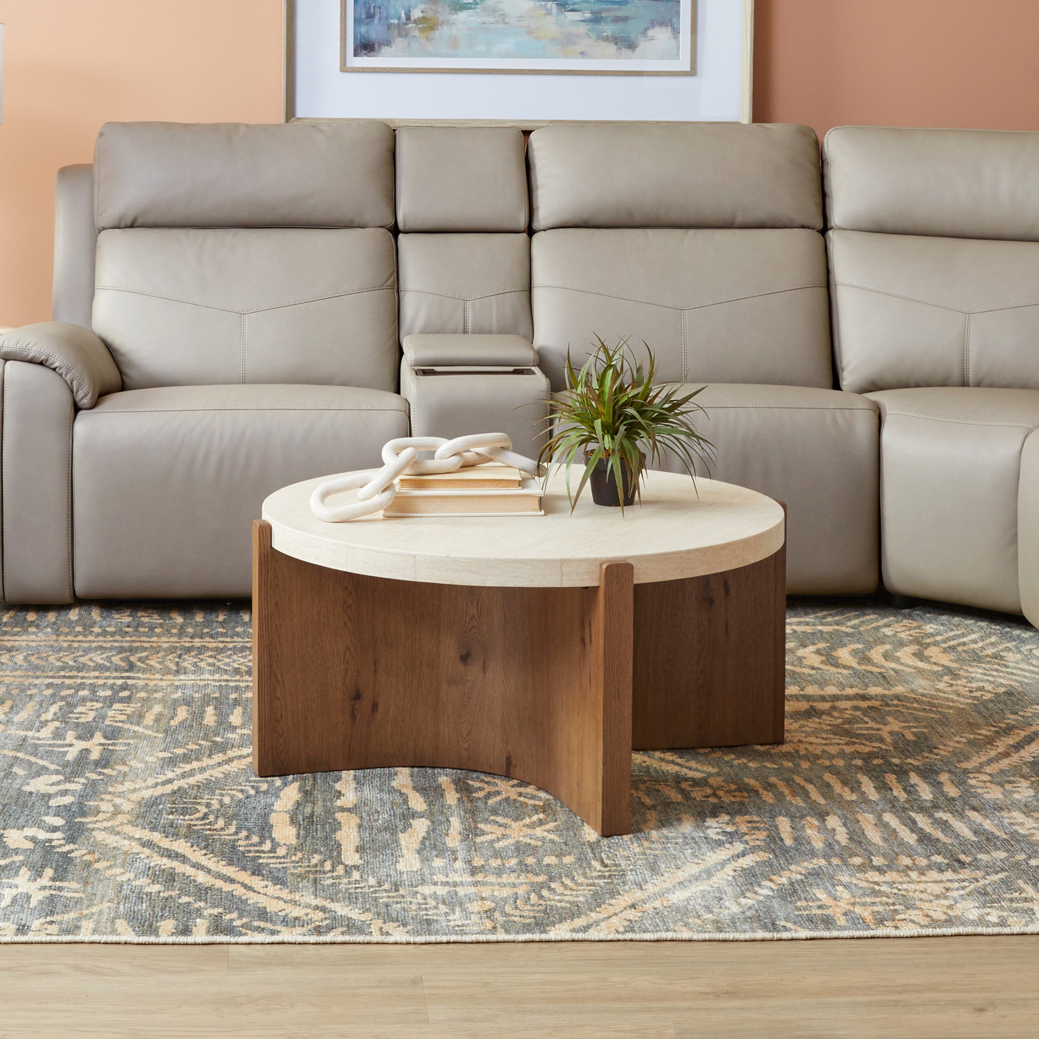 Eclipse Brown Round Coffee table